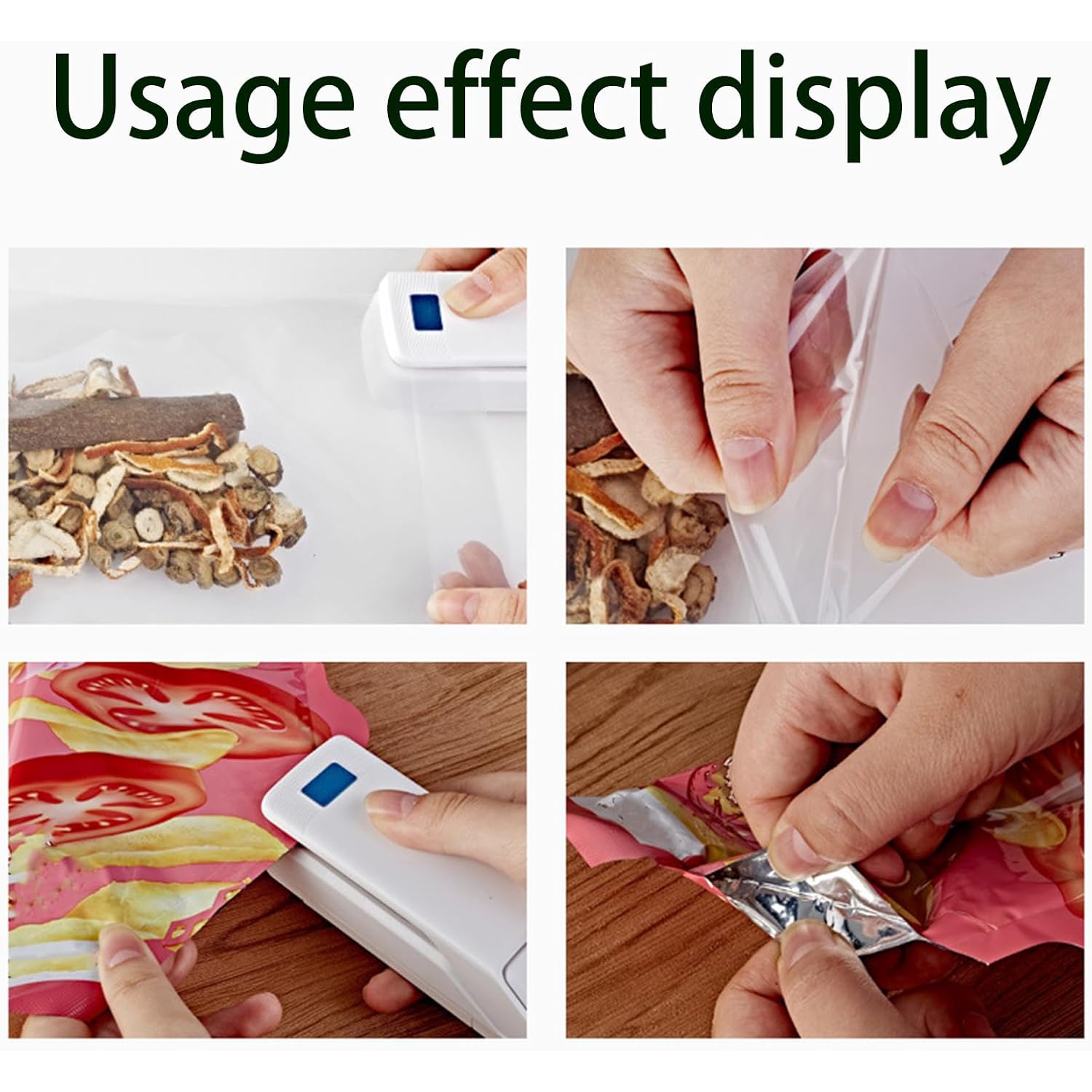 Small Sealer | Food Bag Packaging Tool, Portable Heated USB Rechargeable Sealer for Leftovers, Snacks, Fruit, and Candy