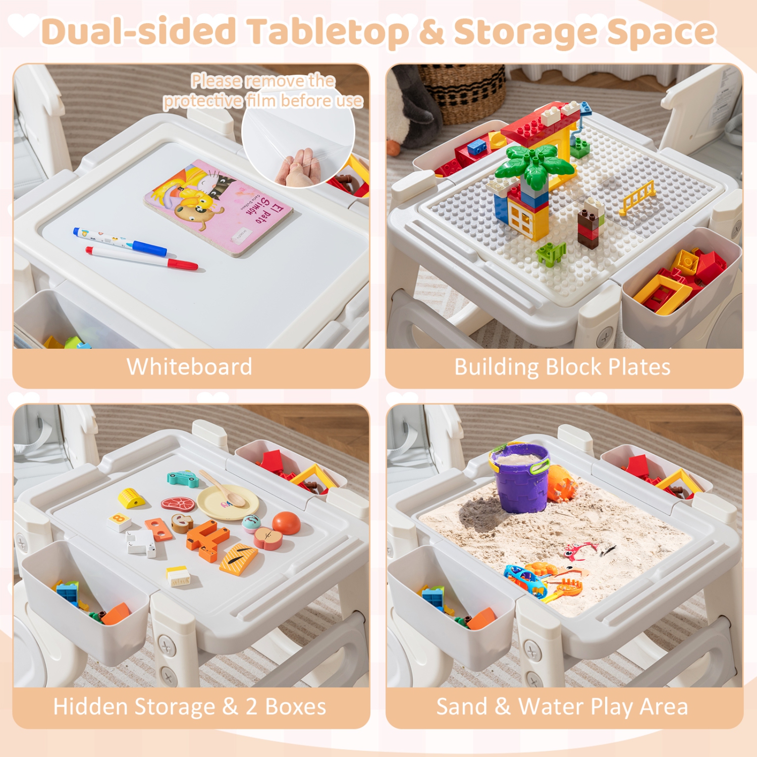 Gymax Convertible Baby Tall Chair 2-Tier Food Tray Feeding Chair for 18+ Month Olds