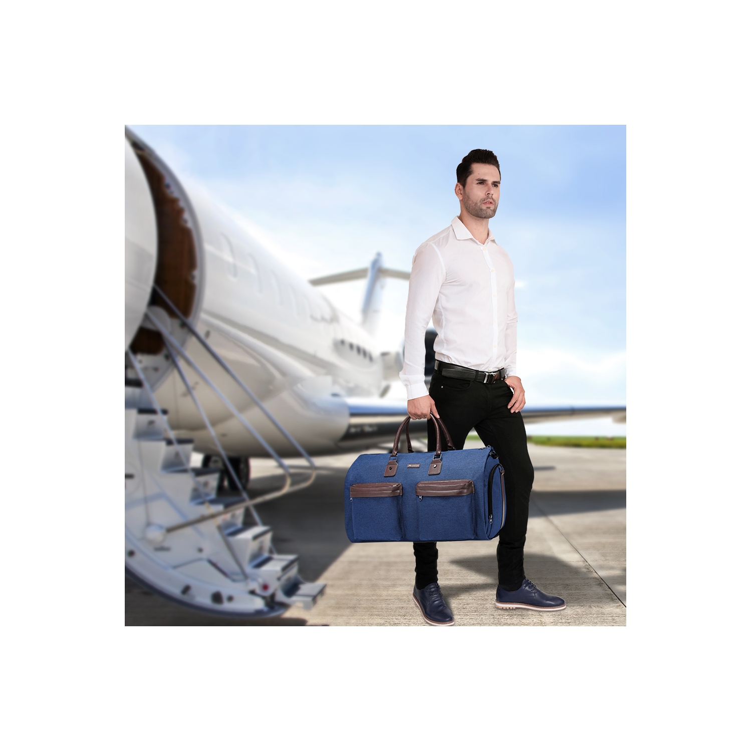 Meidale – Sac à vêtements convertible avec sac de toilette | Sac polochon de cabine pour hommes et femmes en voyage | Sac à combinaison multifonction