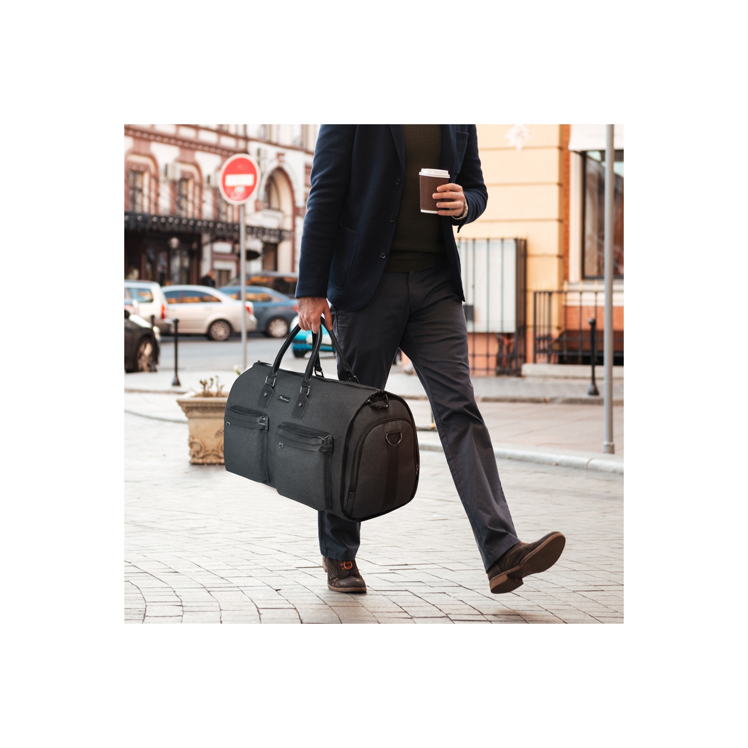 Meidale – Sac à vêtements convertible avec sac de toilette | Sac polochon de cabine pour hommes et femmes en voyage | Sac multifonctionnel pour