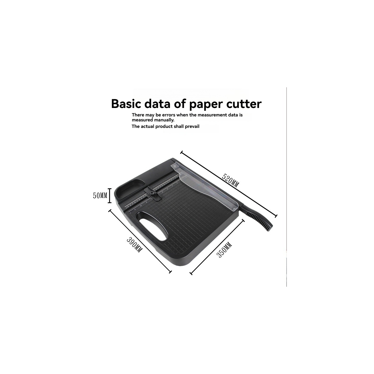 Portable paper cutter A4 paper cutter office paper cutter stainless steel knife design precision scale, paper cutter