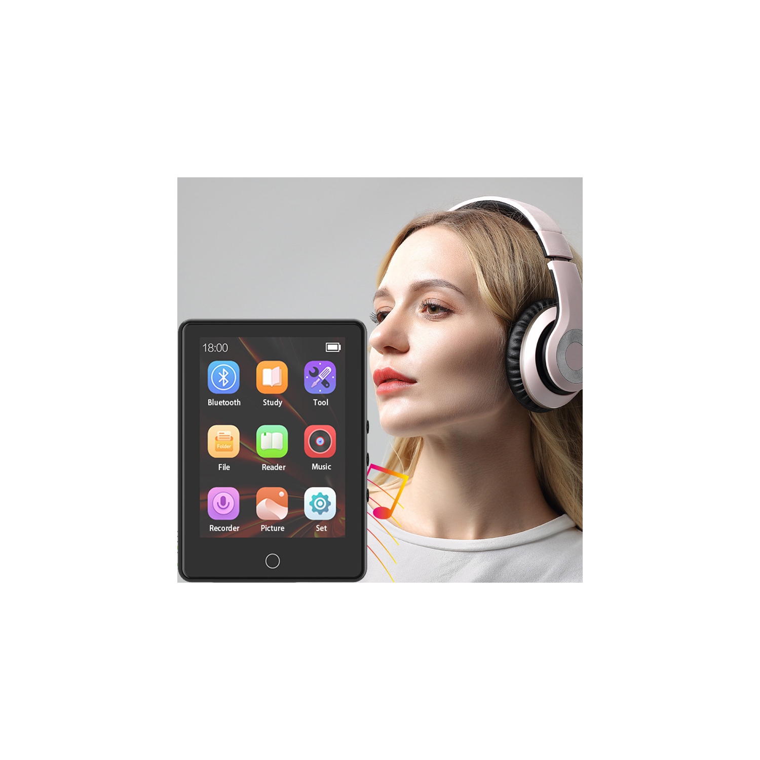 Lecteur MP3/MP4 à écran tactile de Sony 2,8 po : Bluetooth 5,0 + haut-parleur externe + lecteur de livres numériques + radio FM Lecteur de