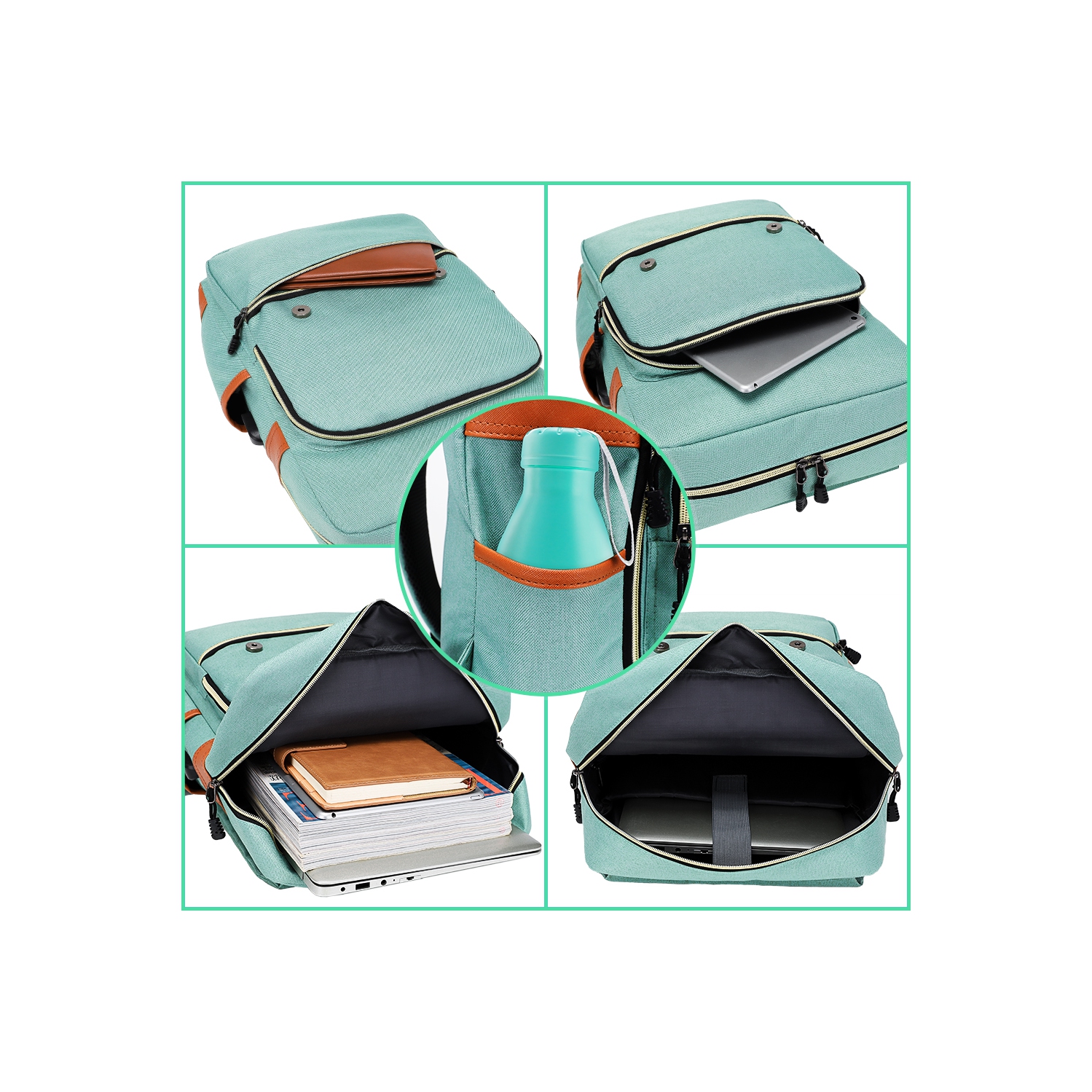 Meidale – Sac à dos pour ordinateur portable rétro pour femmes | Sacs à dos de voyage avec port de chargement USB | Sac à dos tendance convenant aux