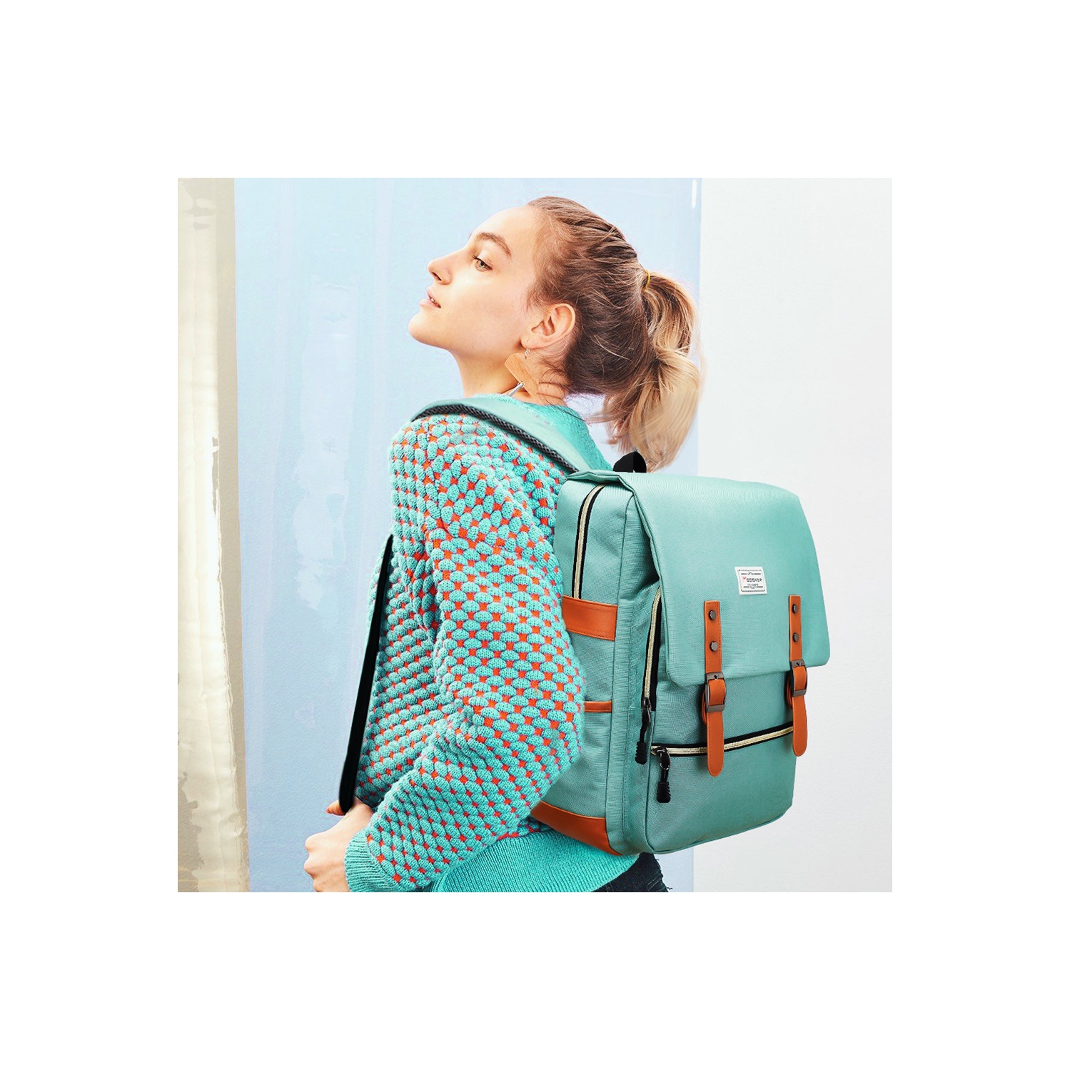 Meidale – Sac à dos pour ordinateur portable rétro pour femmes | Sacs à dos de voyage avec port de chargement USB | Sac à dos tendance convenant aux