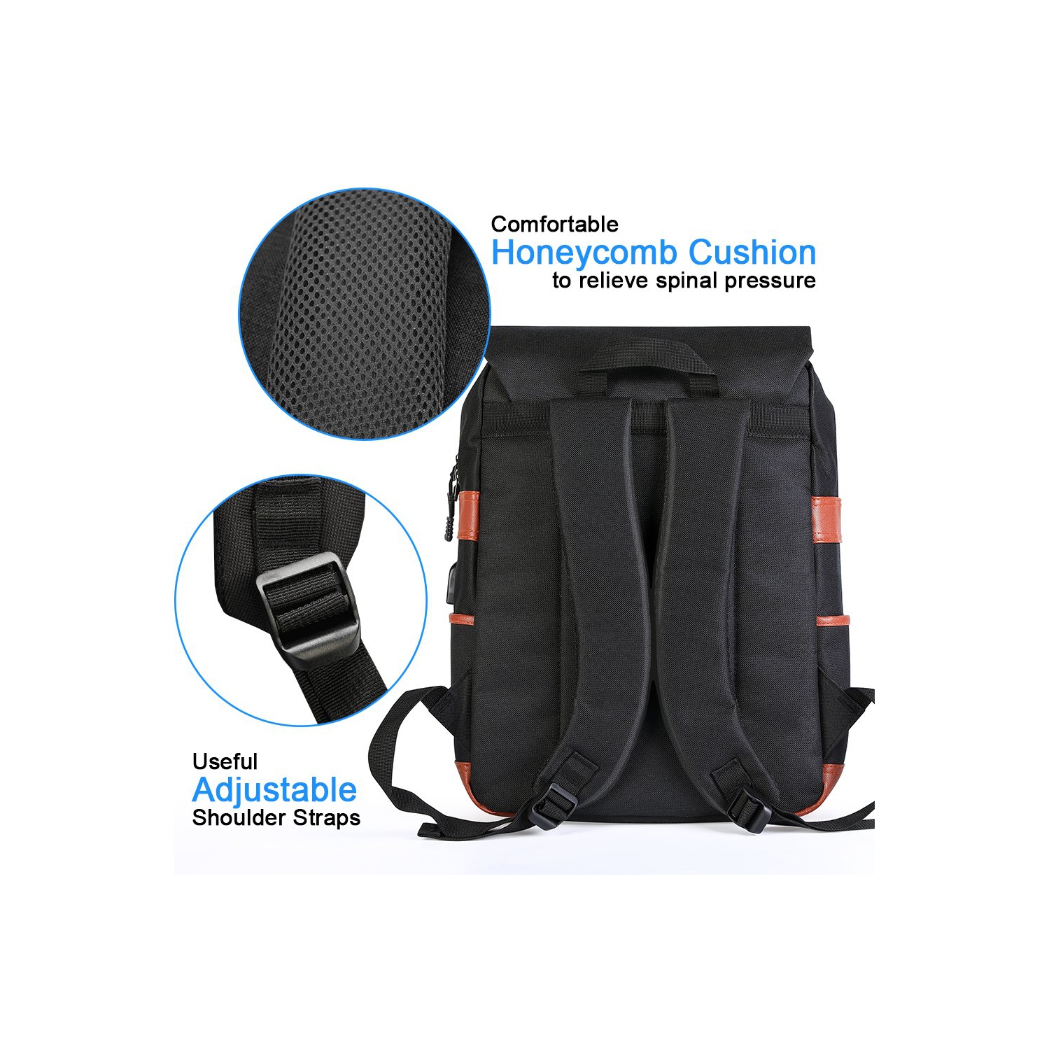 Meidale – Sac à dos pour ordinateur portable rétro pour femmes | Sacs à dos de voyage avec port de chargement USB | Sac à dos tendance convenant aux