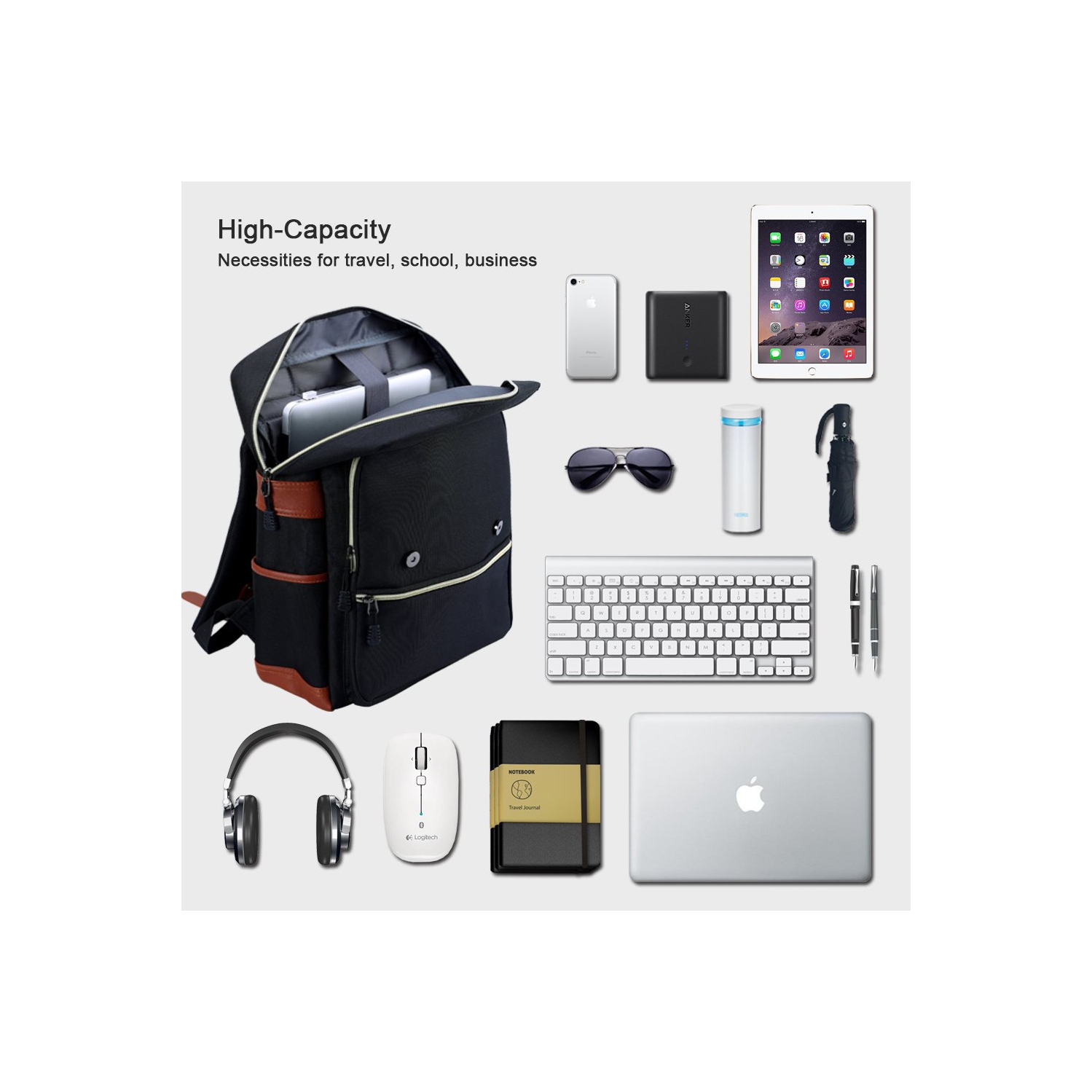 Meidale – Sac à dos pour ordinateur portable rétro pour femmes | Sacs à dos de voyage avec port de chargement USB | Sac à dos tendance convenant aux