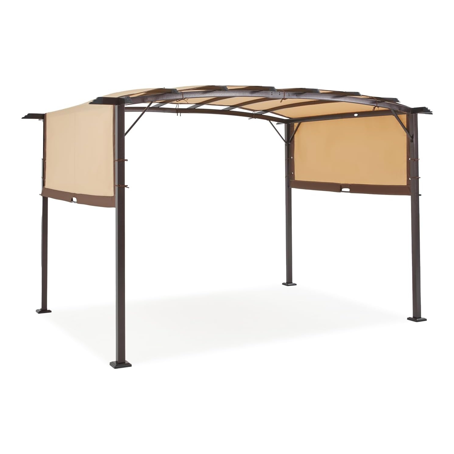 Pergola extérieure AECOJOY, 9 x 12 pi, abris de jardin en métal en liquidation, auvent rétractable avec support pour pare-soleil et pluie