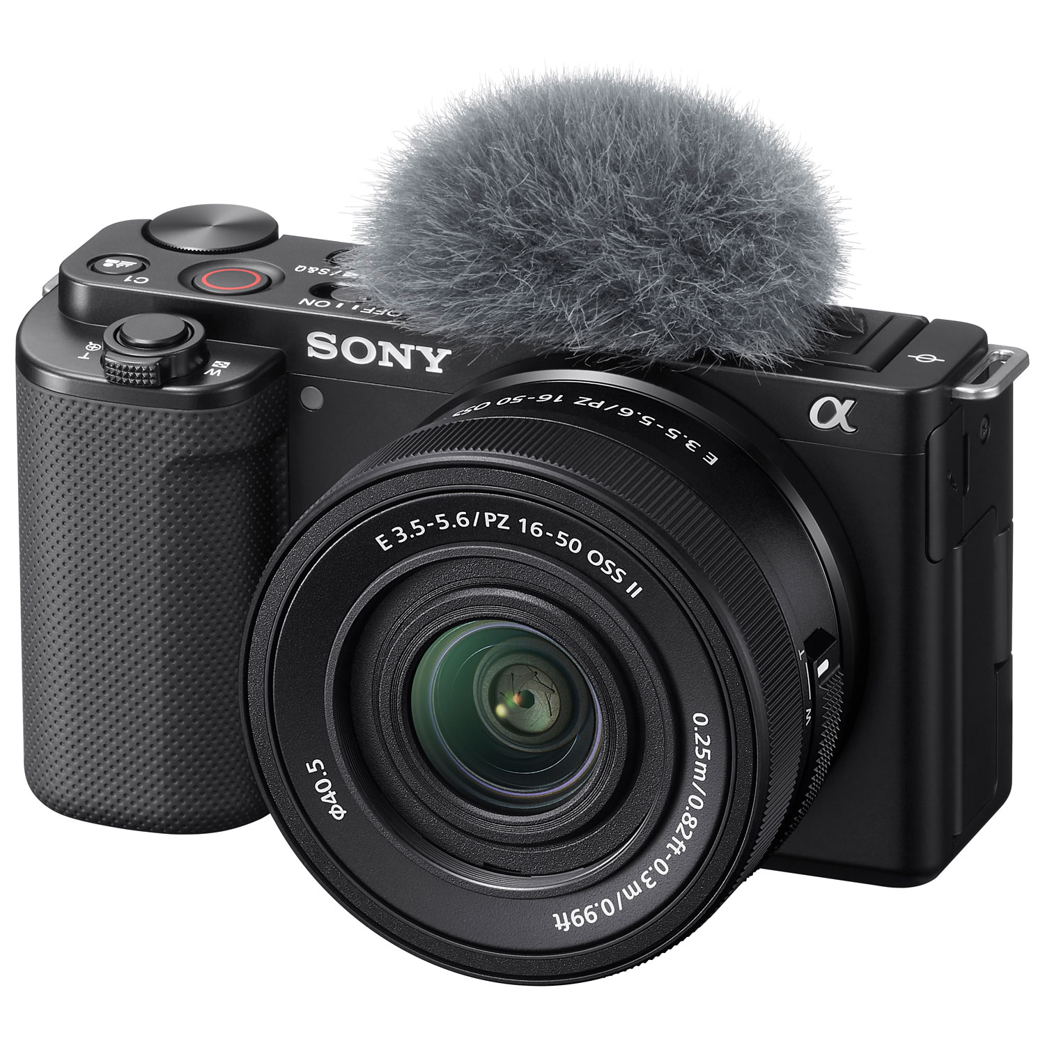 Appareil photo APS-C sans miroir à objectif interchangeable Alpha ZV-E10KB avec objectif 16-50 mm de Sony pour blogues vidéo - Noir