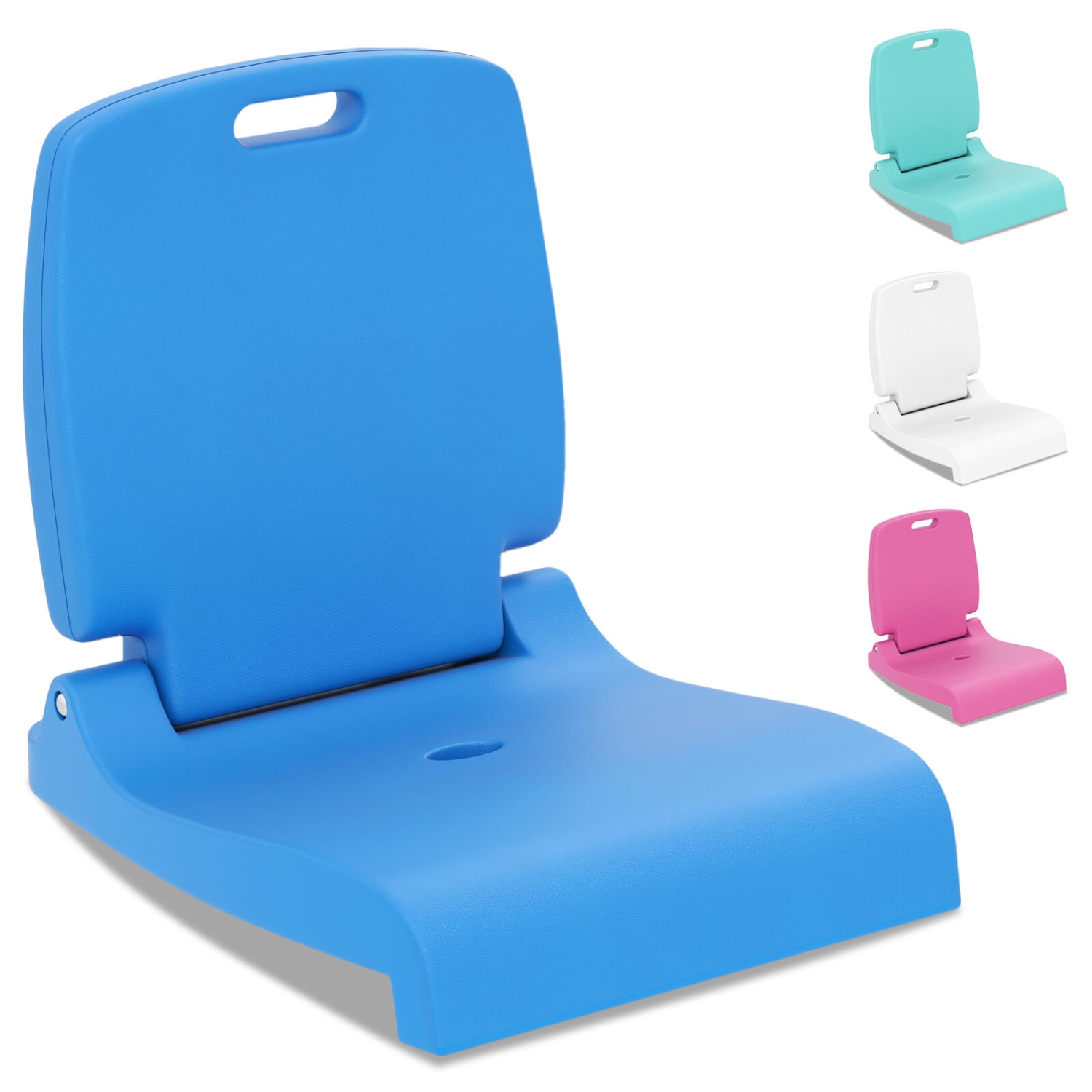 Costway Poolside Chair for Edge of Pool with Back Support & Handles Portable Picnic Chair White/Blue/Pink/Green