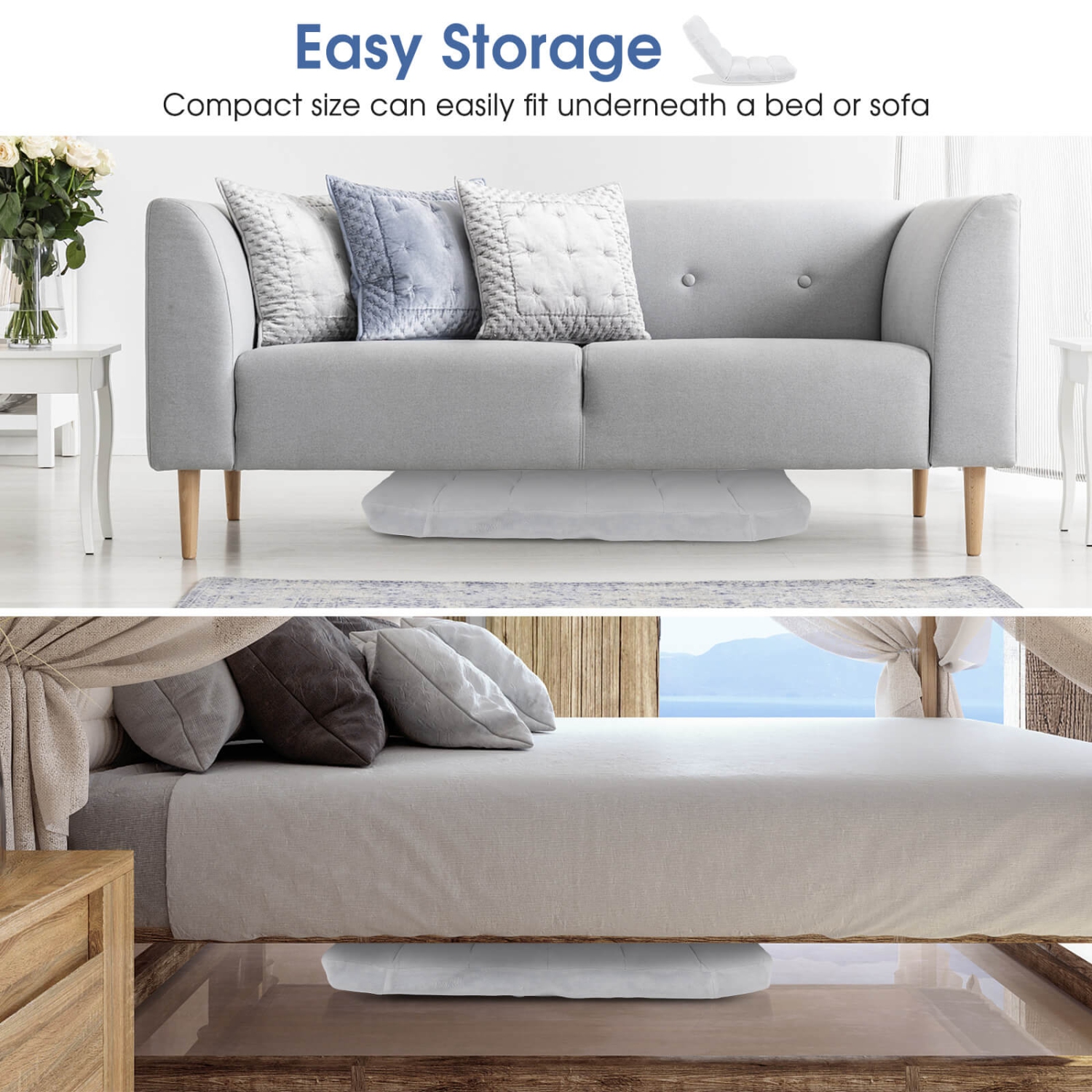 Fauteuil de plancher réglable à 14 positions de Costway Fauteuil de jeu Lazy rembourré nouveau