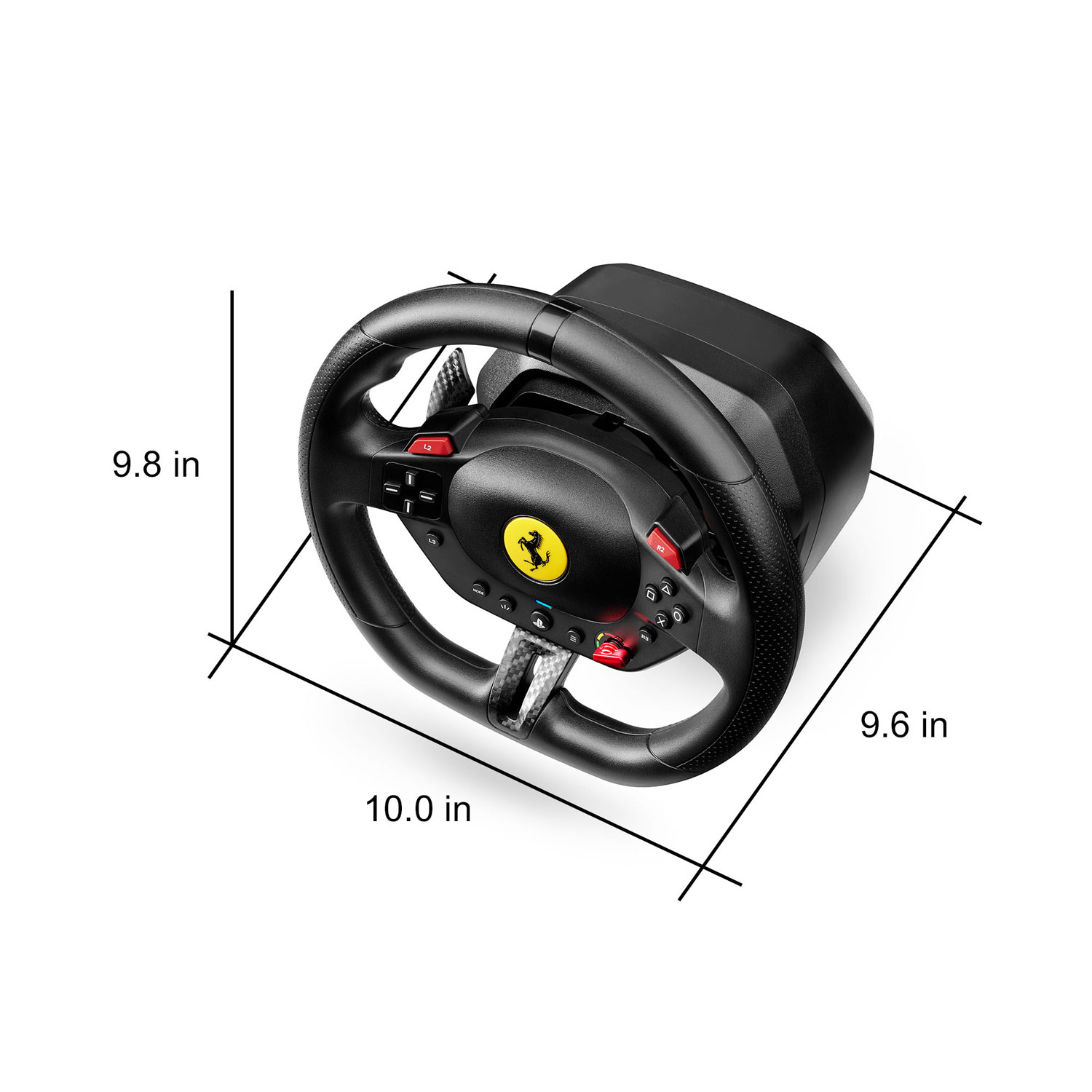 Volant de course et pédalier magnétique T98 Ferrari 296 GTB de Thrustmaster pour PS5/PS4/PC