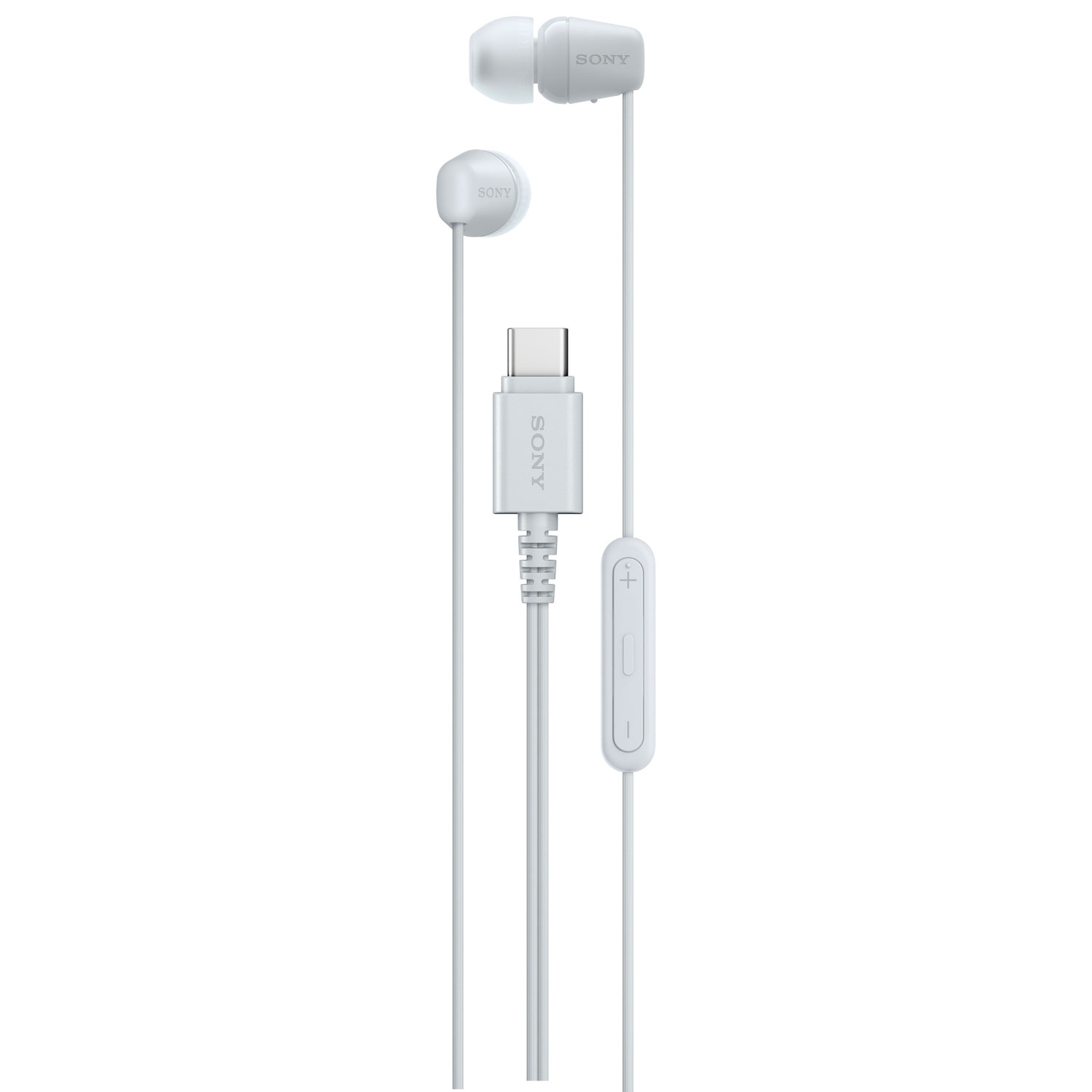 Écouteurs boutons IER-EX15C de Sony avec connecteur USB-C - Blanc