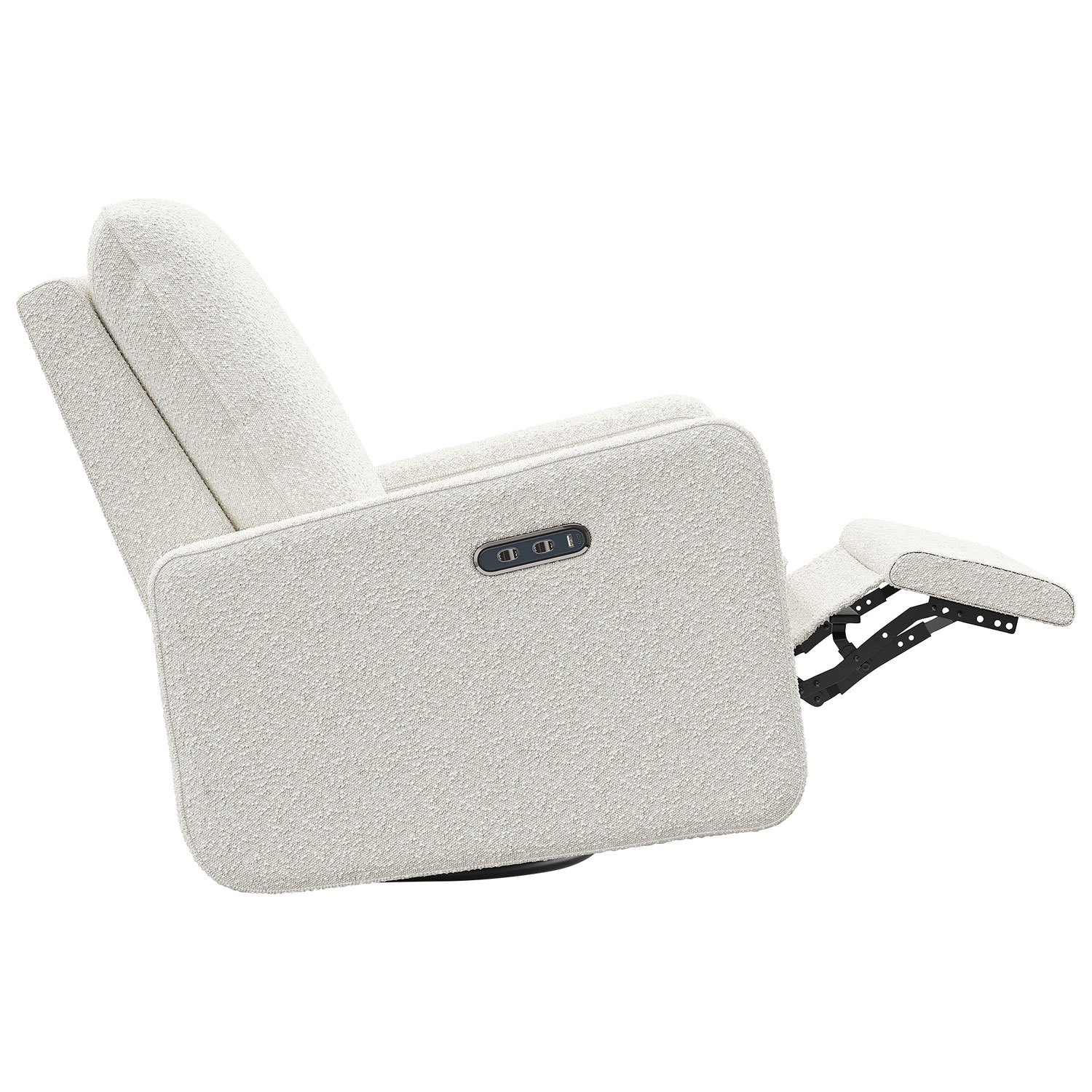 Fauteuil coulissant pivotant inclinable électrique Teddi de Graco avec port de chargement USB - Bouclé ivoire