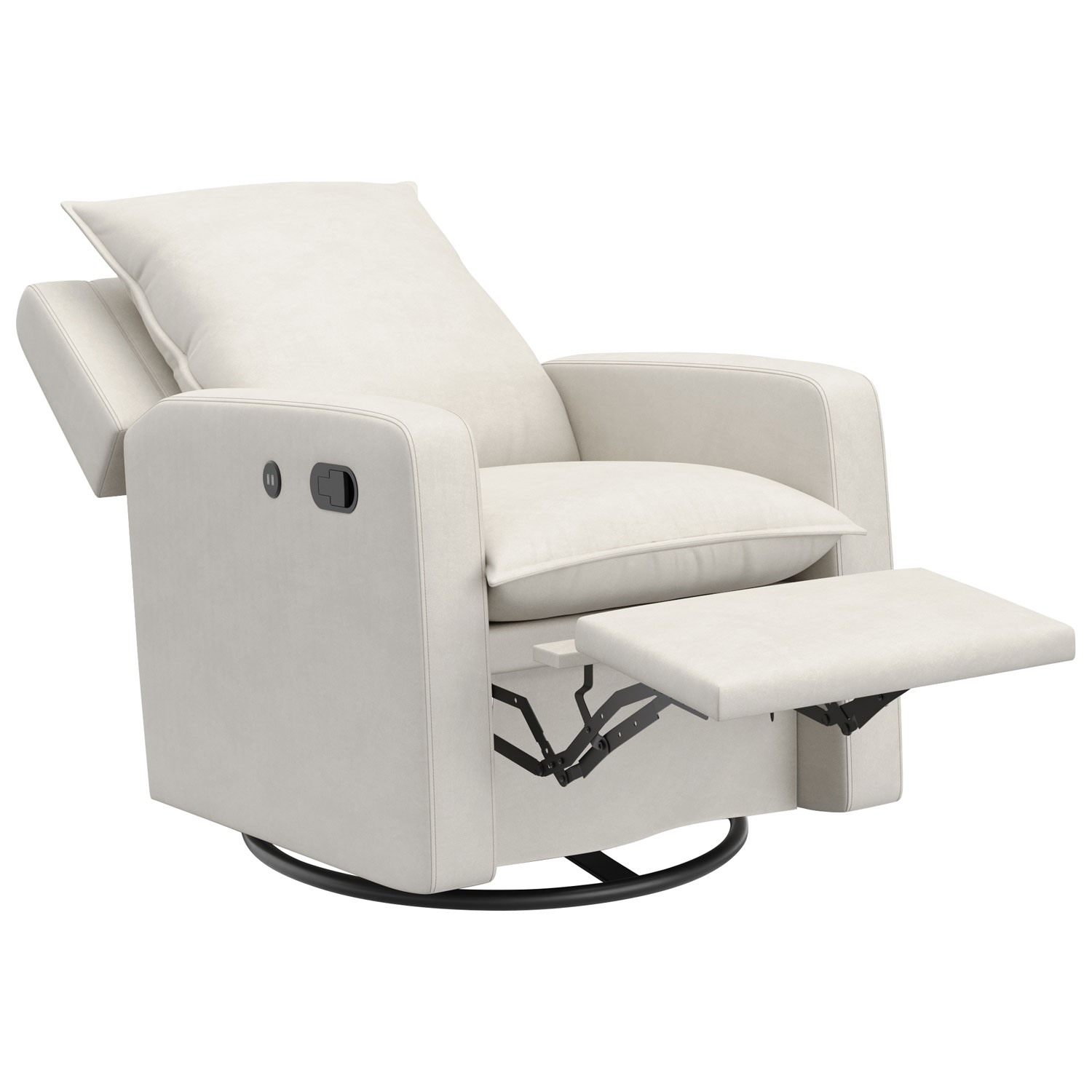 Storkcraft Timeless Recliner Glider with USB Charging Port - Ivory