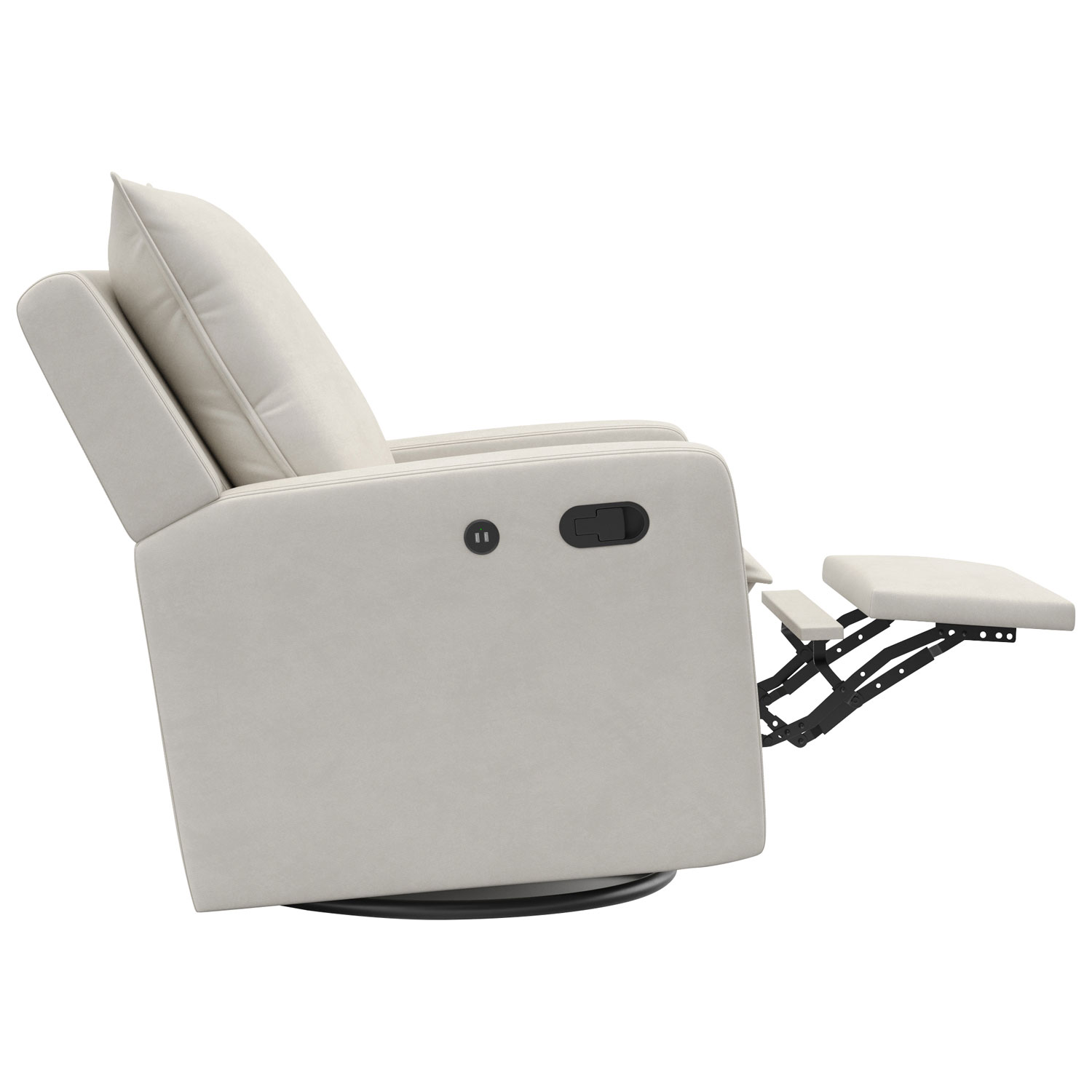 Storkcraft Timeless Recliner Glider with USB Charging Port - Ivory