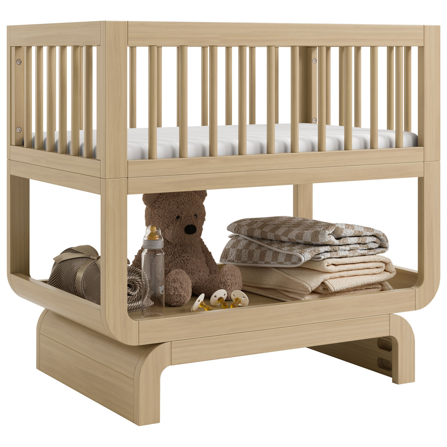 Storkcraft Santorini Deluxe 3-in1 Convertible Bassinet - Driftwood