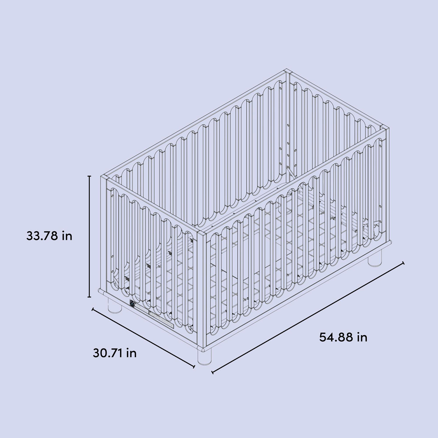 Storkcraft Sicily Deluxe 3-In-1 Convertible Crib with Drawer- Frosted Oat with Driftwood