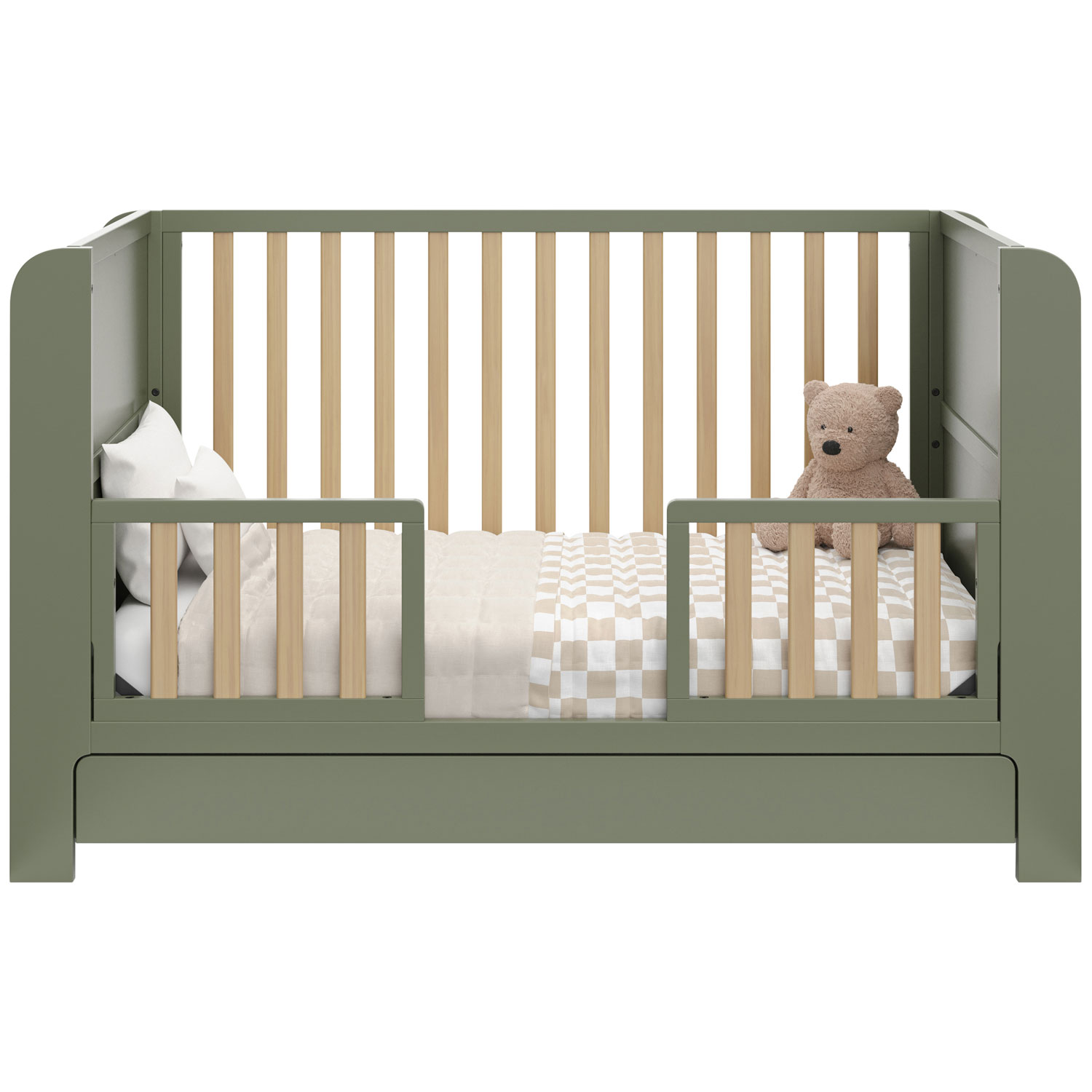 Lit de bébé convertible 4-en-1 Read-with-Me de Graco - Olive et bois flotté