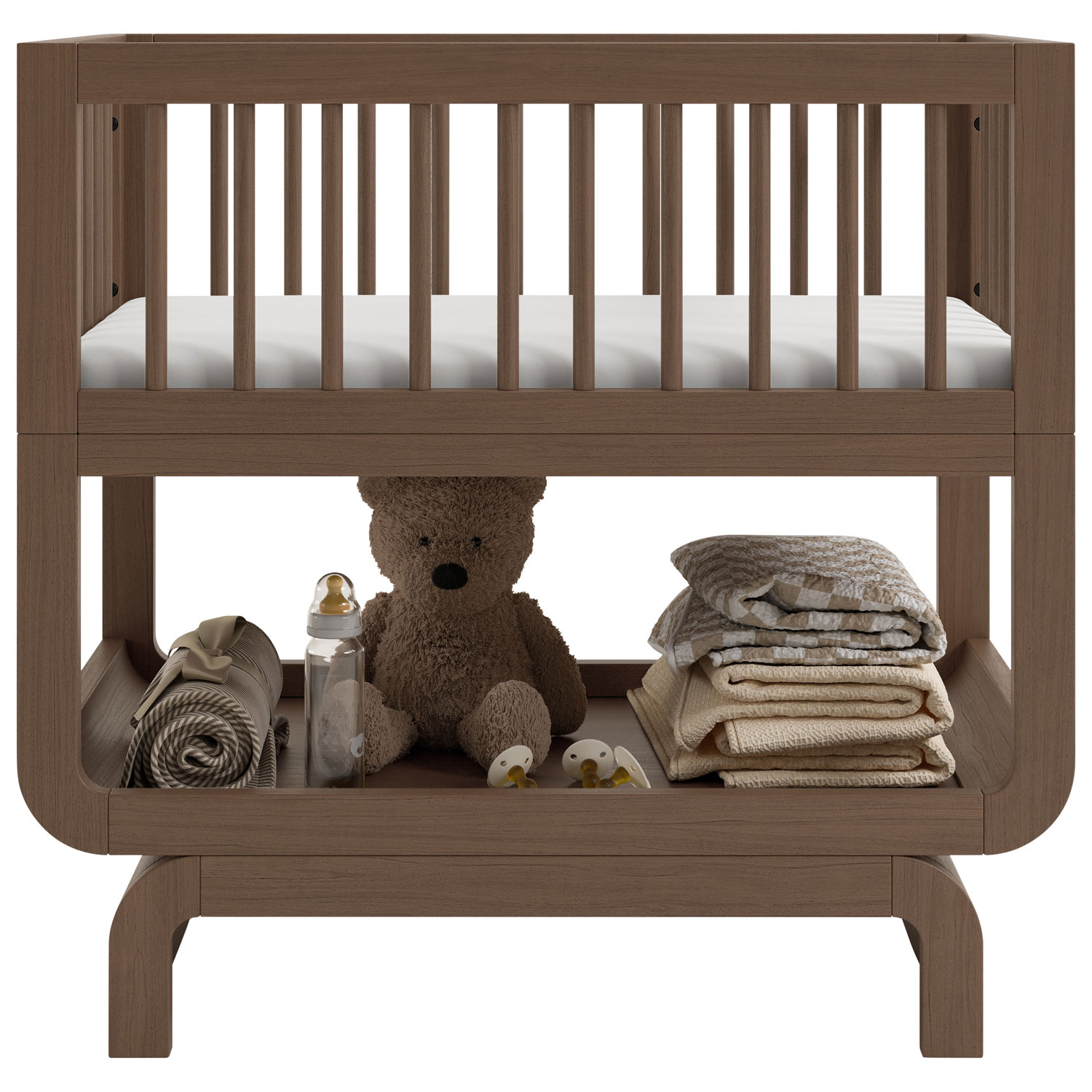 Storkcraft Santorini Deluxe 3-in1 Convertible Bassinet - Hazelnut