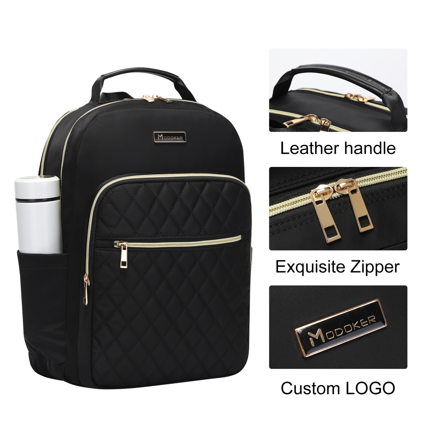 Meidale 15,6&nbsp;po – Sac à dos de travail matelassé pour ordinateur portable sac à dos enseignant avec port de chargement USB |Sac à dos de voyage