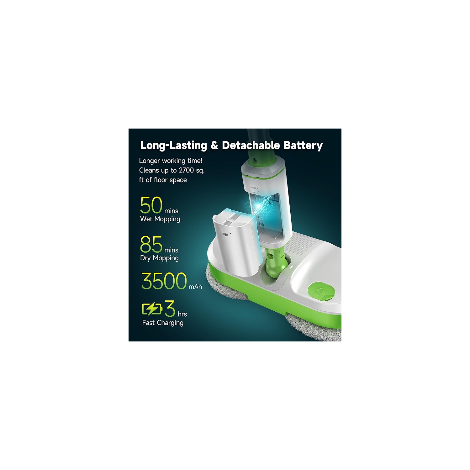 AlfaBot Cordless Electric Mop for Floor Cleaning, Dual Spin Mop with LED Headlight/Water Spray/Self-Propelled,Clean up to 2700 ft²,Rechargeable