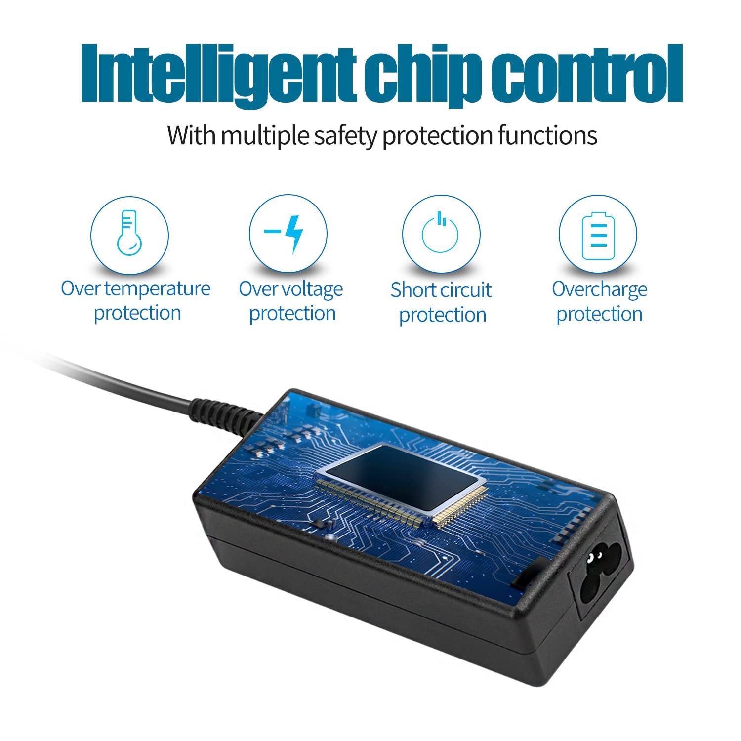 Chargeur de Chromebook 45 W Fit pour HP Lenovo Dell Acer Asus portable Chromebook de Samsung Câble adaptateur d'alimentation universel USB de