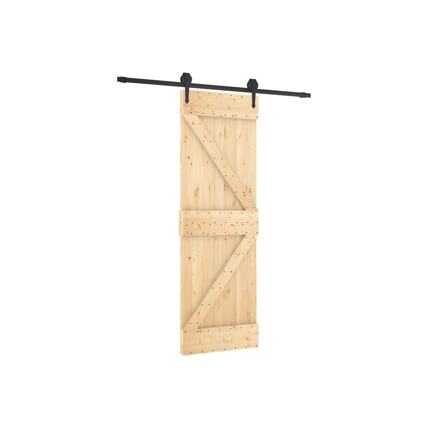 VidaXL – Porte coulissante avec jeu de pièces, pin massif, 70 210&nbsp;cm