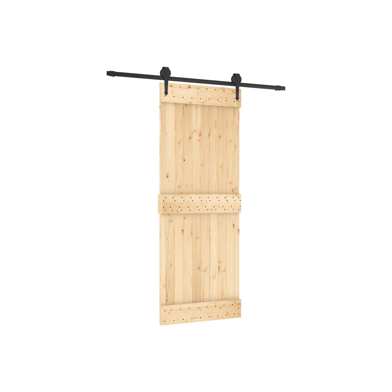 VidaXL – Porte coulissante avec jeu de pièces, pin massif, 80 210&nbsp;cm