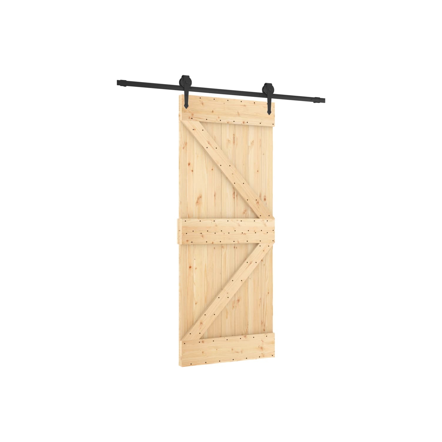 VidaXL – Porte coulissante avec jeu de pièces, pin massif, 85 210&nbsp;cm