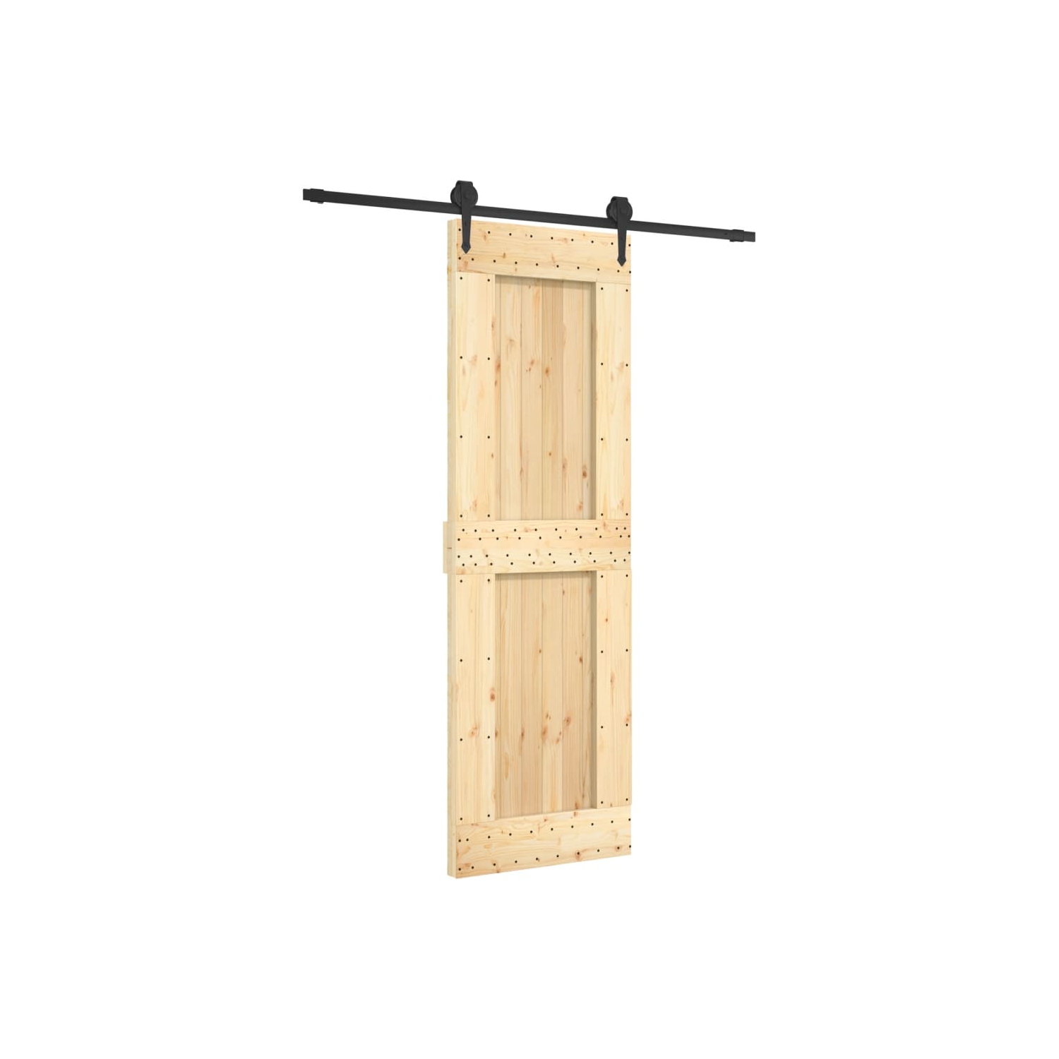 VidaXL – Porte coulissante avec jeu de pièces, pin massif, 70 210&nbsp;cm
