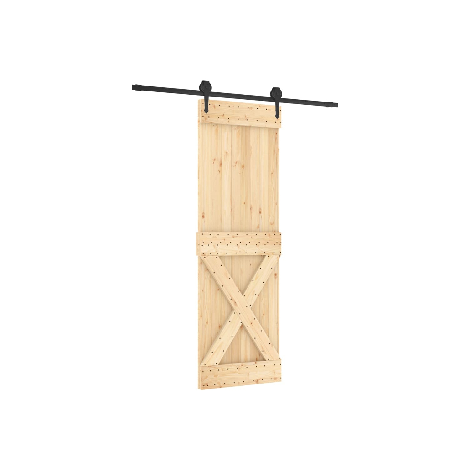 VidaXL – Porte coulissante avec jeu de pièces, pin massif, 70 210&nbsp;cm