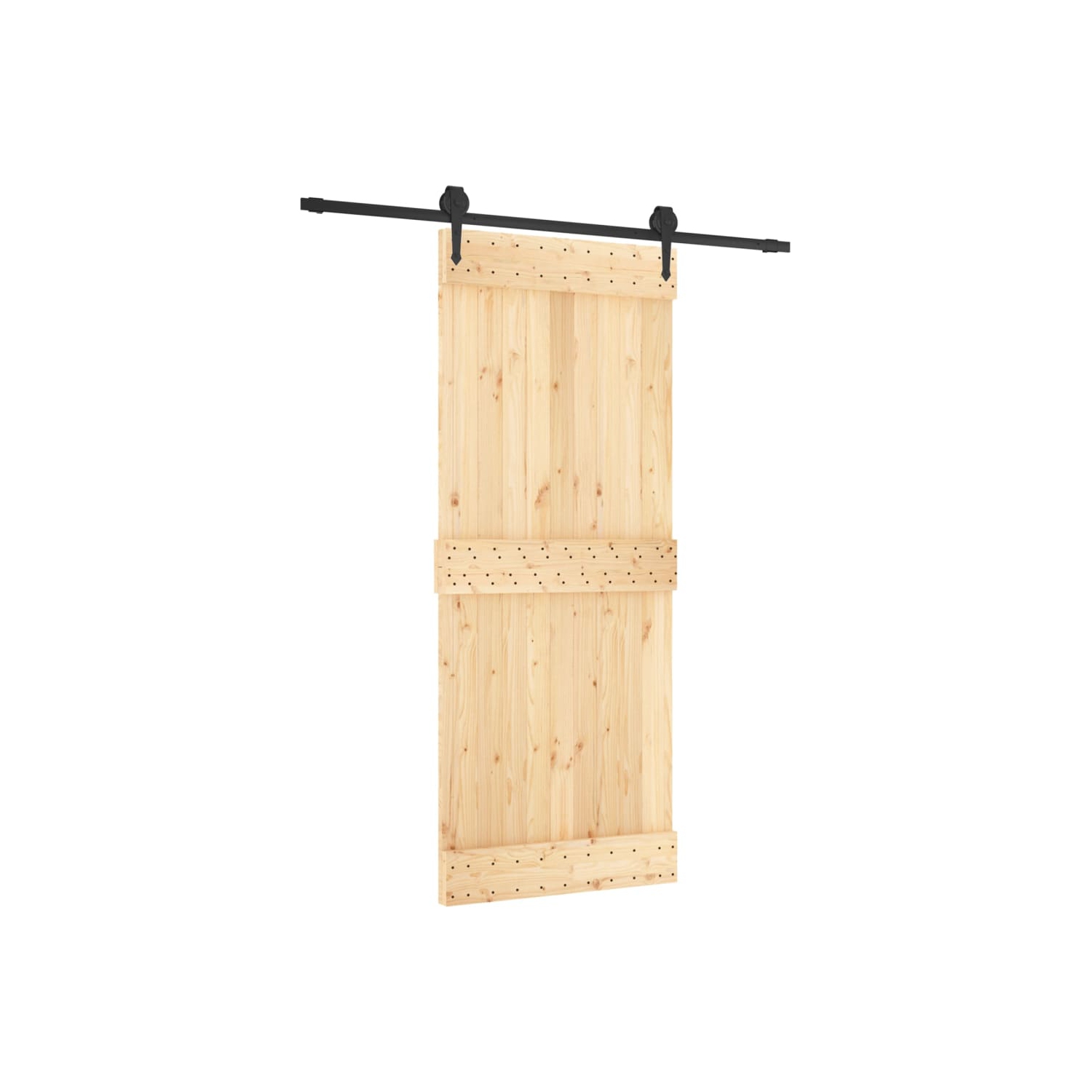 VidaXL – Porte coulissante avec jeu de pièces, pin massif, 85 210&nbsp;cm