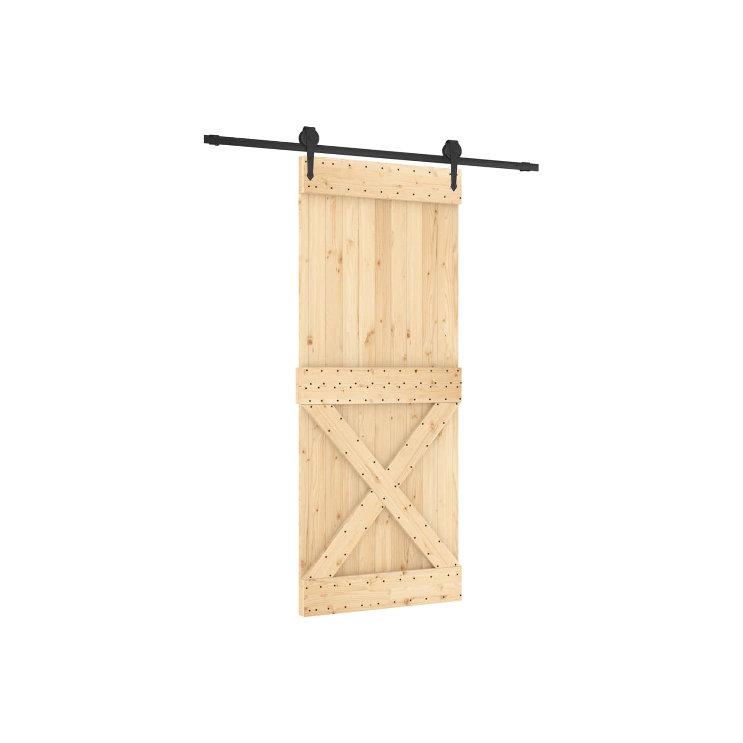 VidaXL – Porte coulissante avec jeu de pièces, pin massif, 85 210&nbsp;cm