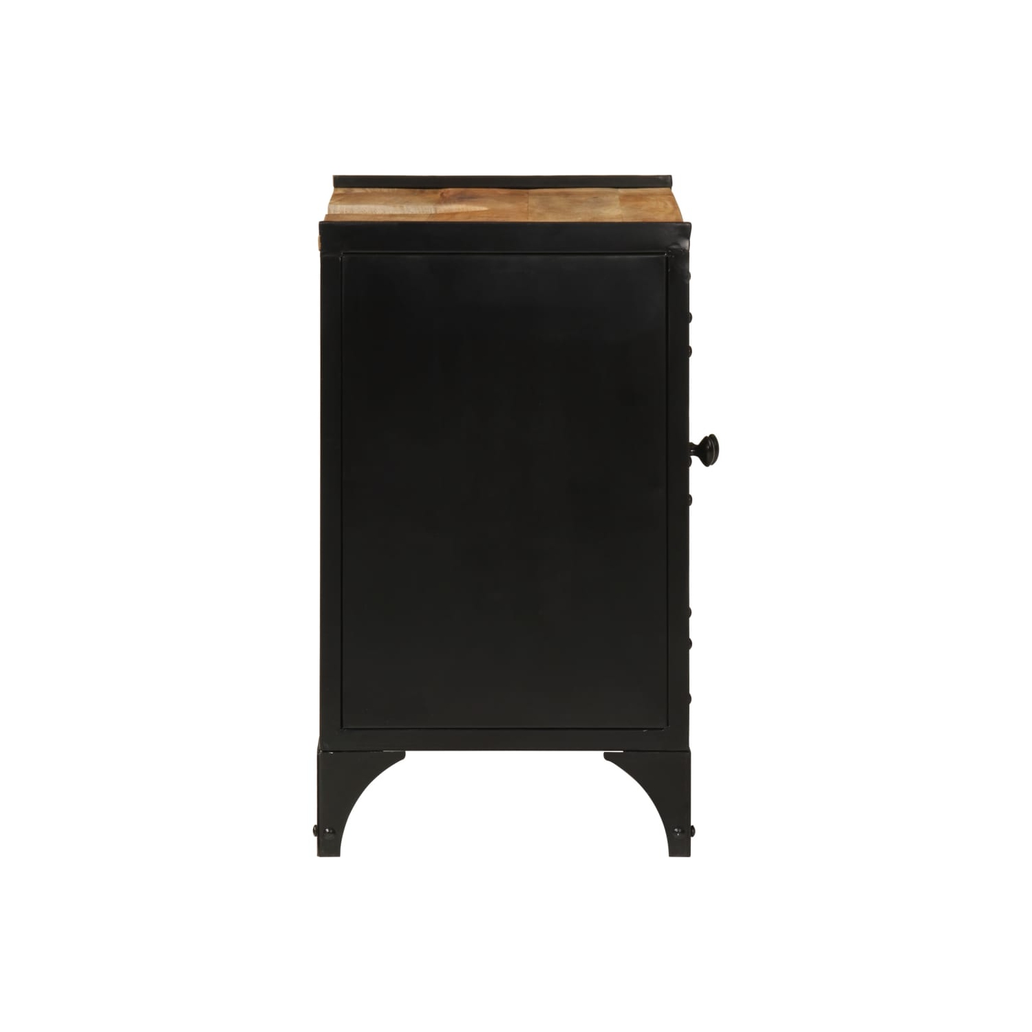 vidaXL Bathroom Sink Cabinet 55x35x60 cm Iron and Solid Wood Mango