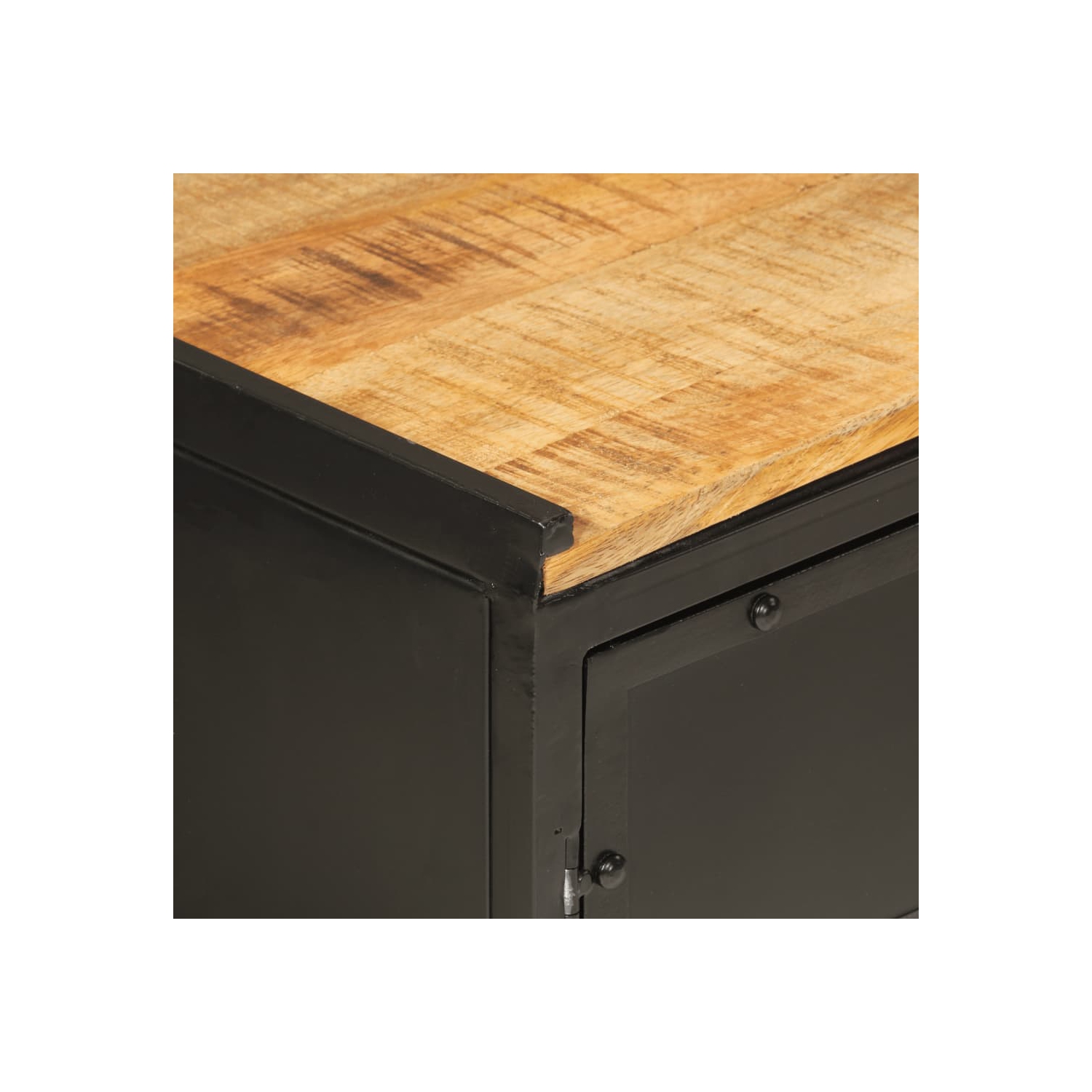 vidaXL Bathroom Sink Cabinet 55x35x60 cm Iron and Solid Wood Mango