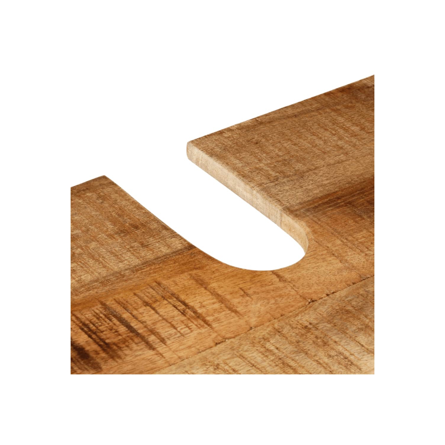 vidaXL 2 Piece Bathroom Furniture Set Iron and Solid Wood Mango