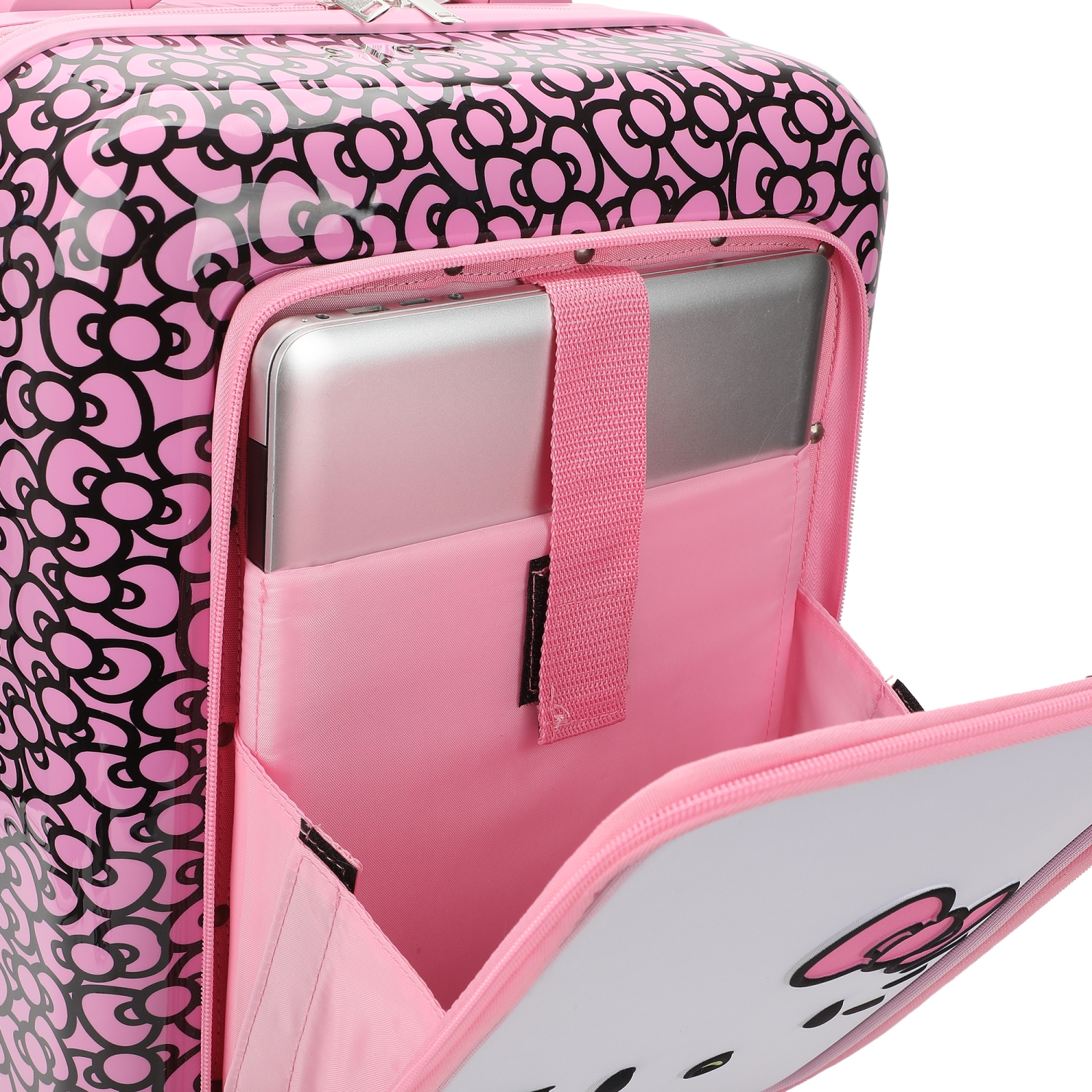 Hello Kitty Face & Bow 20" Hardside Rolling Luggage