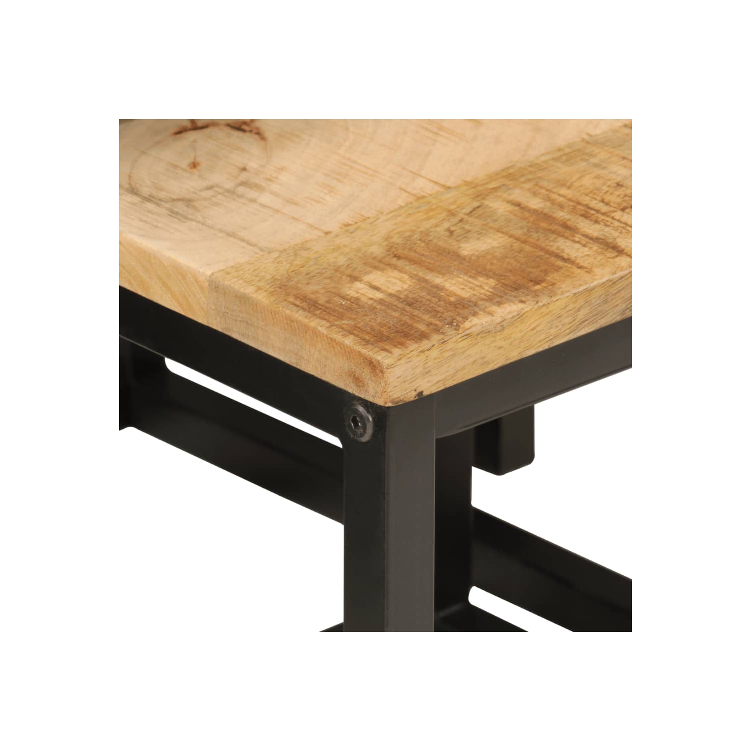 vidaXL Nesting Coffee Tables 3 pcs Solid Wood Mango and Iron