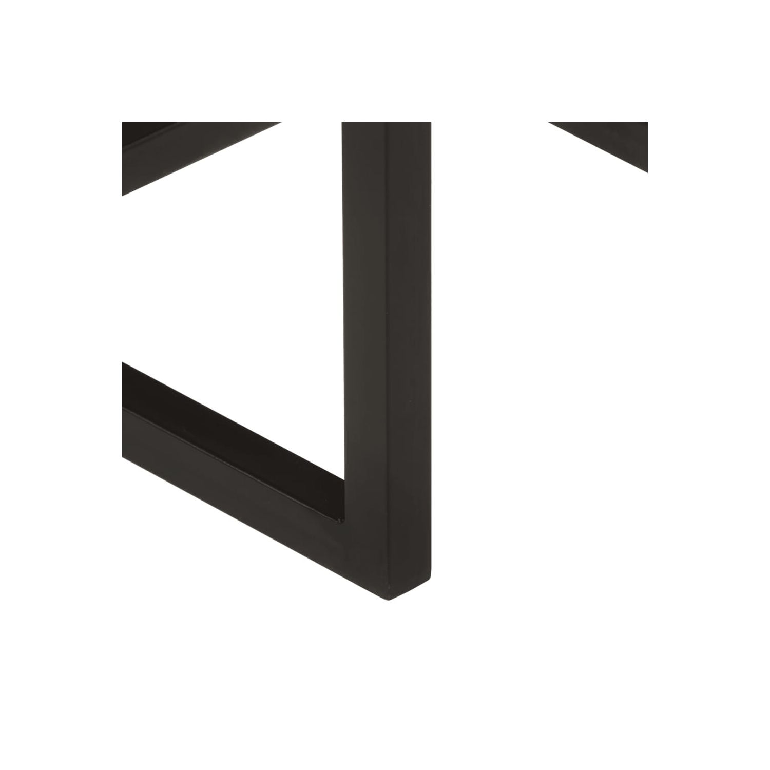 vidaXL Nesting Coffee Tables 3 pcs Solid Wood Mango and Iron