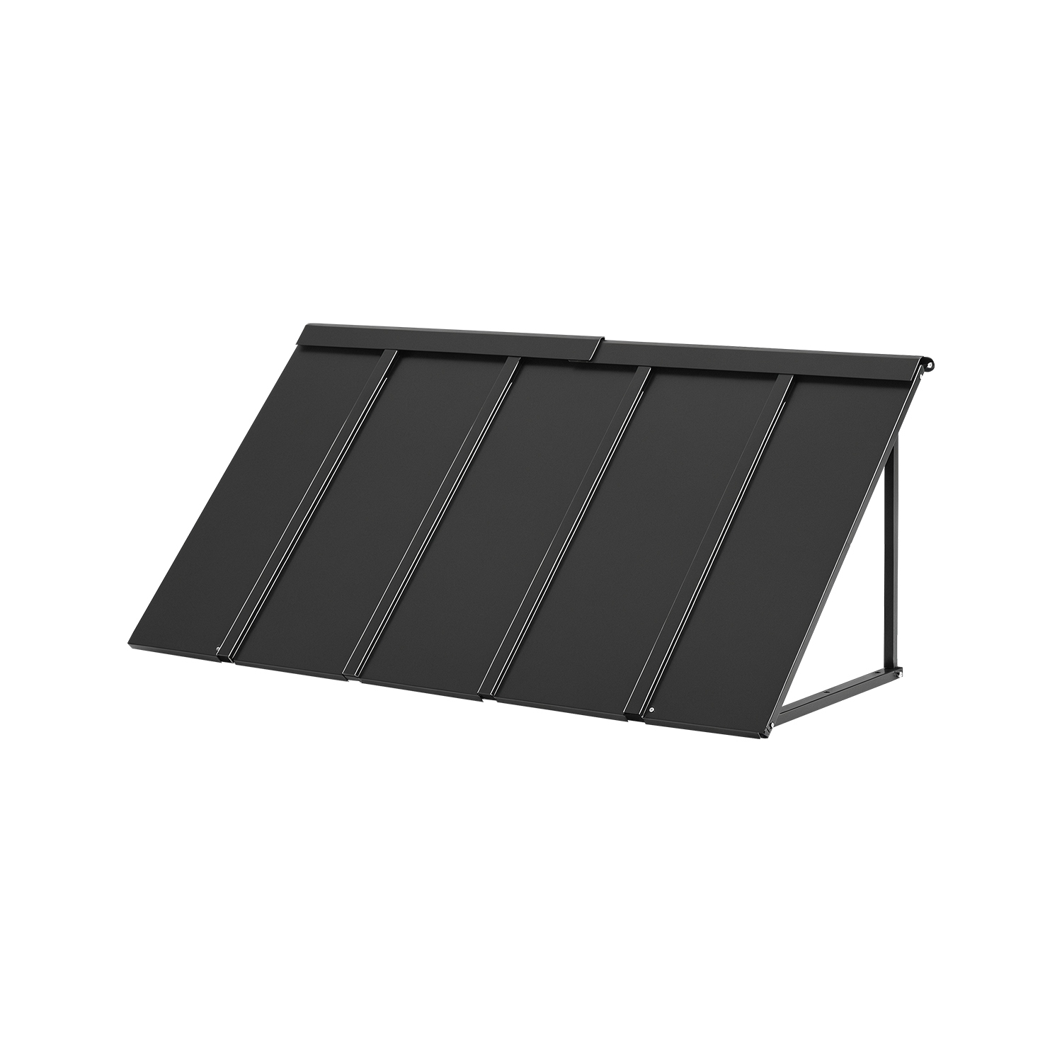 VEVOR 56 x 24 in Fixed Metal Awning, Window Awning Door Canopy, Stable Triangle Steel Frame Awnings for Doors Exterior Rain, and Snow Sunlight