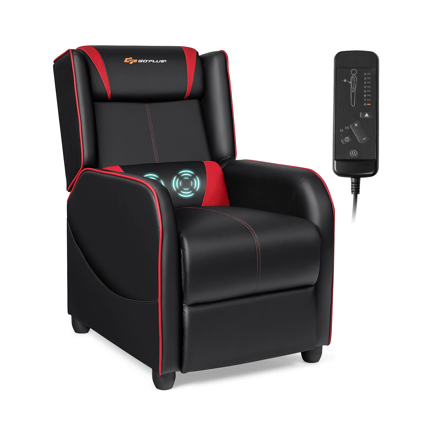 Fauteuil de jeu inclinable et massant Goplus Sofa de salon simple Siège de cinéma maison