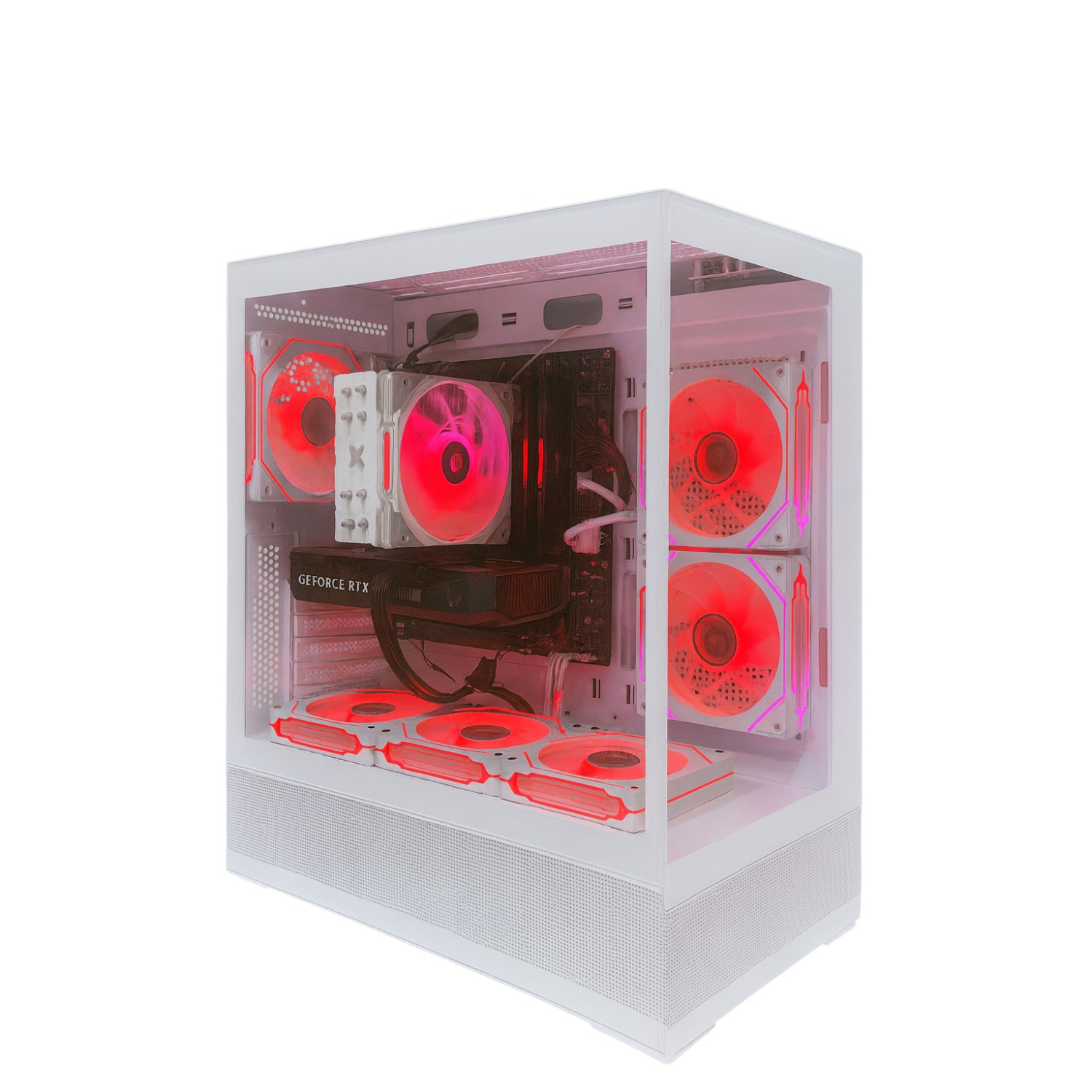 PcTech Gaming PC - AMD Ryzen 5 7600X 32G DDR5 Ram NVIDIA RTX 5070 - 1TB M.2 NVMe SSD- Win11 Pro, White