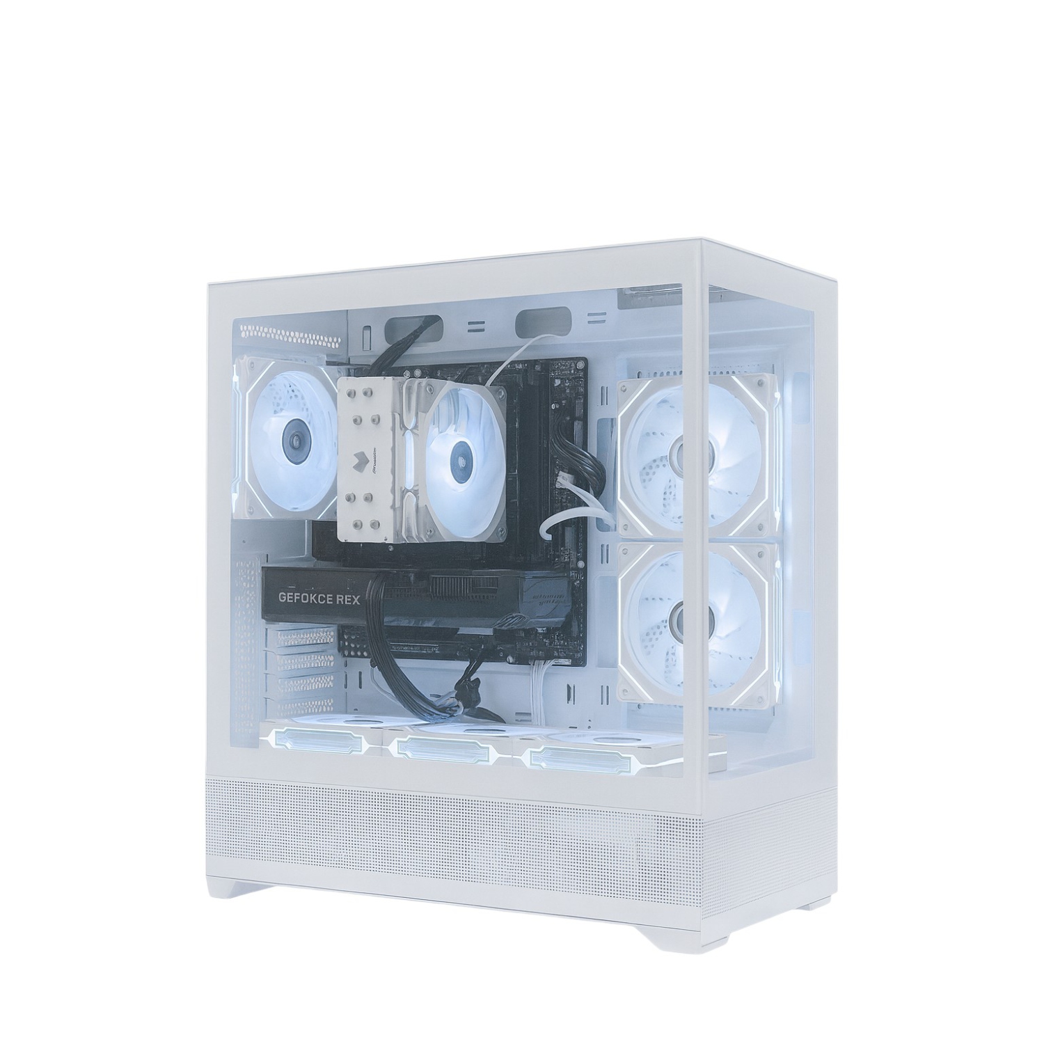 PcTech Gaming PC - AMD Ryzen 5 7600X3D 32G DDR5 Ram NVIDIA RTX 5060 - 1TB M.2 NVMe SSD- Win11 Pro, White