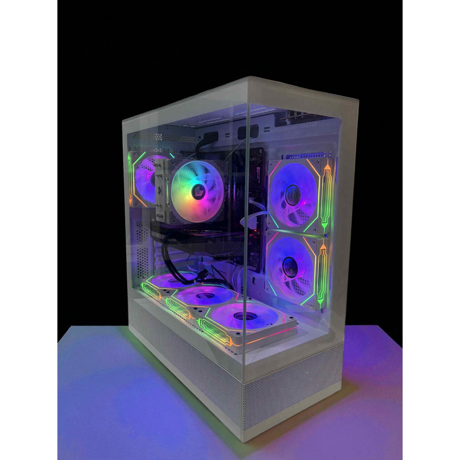 PcTech Gaming PC - AMD Ryzen 5 7600X 32G DDR5 Ram NVIDIA RTX 5060 Ti - 1TB M.2 NVMe SSD- Win11 Pro, White