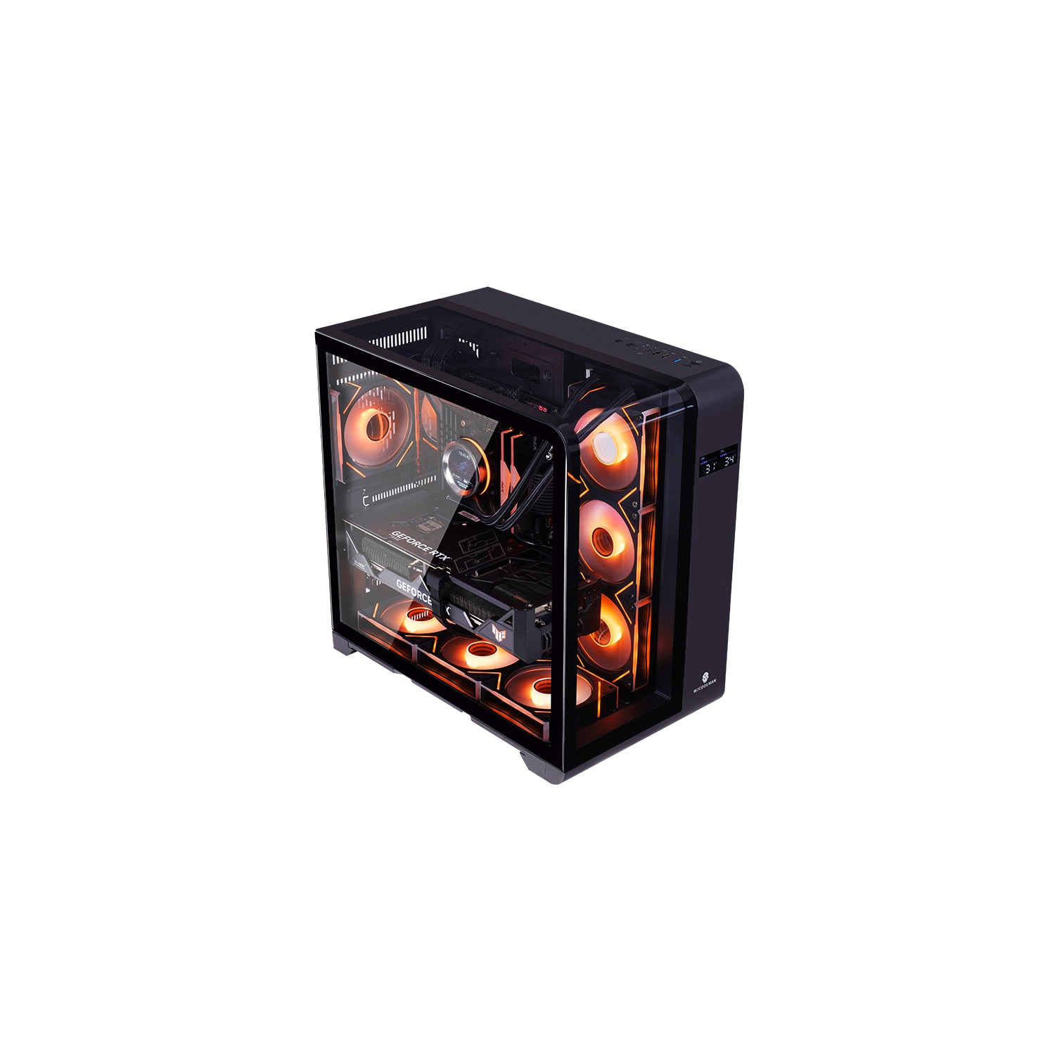 PcTech Gaming PC - AMD Ryzen 7 7700X 32G DDR5 Ram NVIDIA RTX 5070 - 1TB M.2 NVMe SSD- Win11 Pro, Black