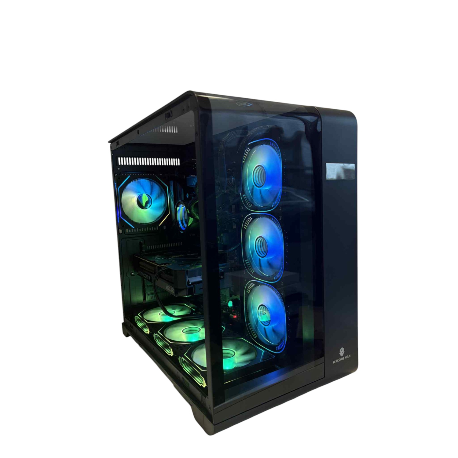 PcTech Gaming PC - AMD Ryzen 7 9700X 32G DDR5 Ram NVIDIA RTX 5070 Ti - 1TB M.2 NVMe SSD- Win11 Pro, Black