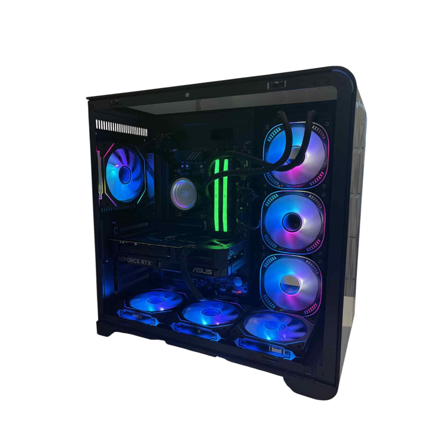 Ordinateur de jeu de PcTech - Ryzen 7 9800X3D 32G DDR5 RAM NVIDIA RTX 5080 - 1&nbsp;To M.2 NVMe AMD SSD - Windows 11 Pro, noir