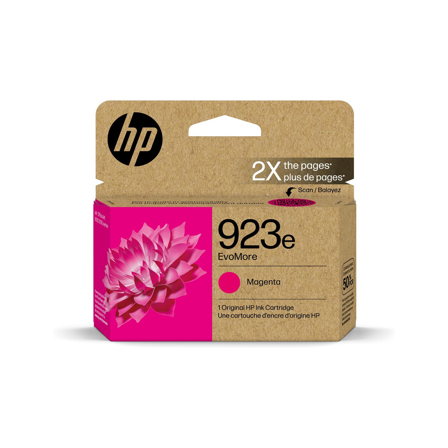 Cartouche d'encre jet d'encre originale EvoMore 923E de HP - Magenta - 800 pages - EXPÉDITION GRATUITE