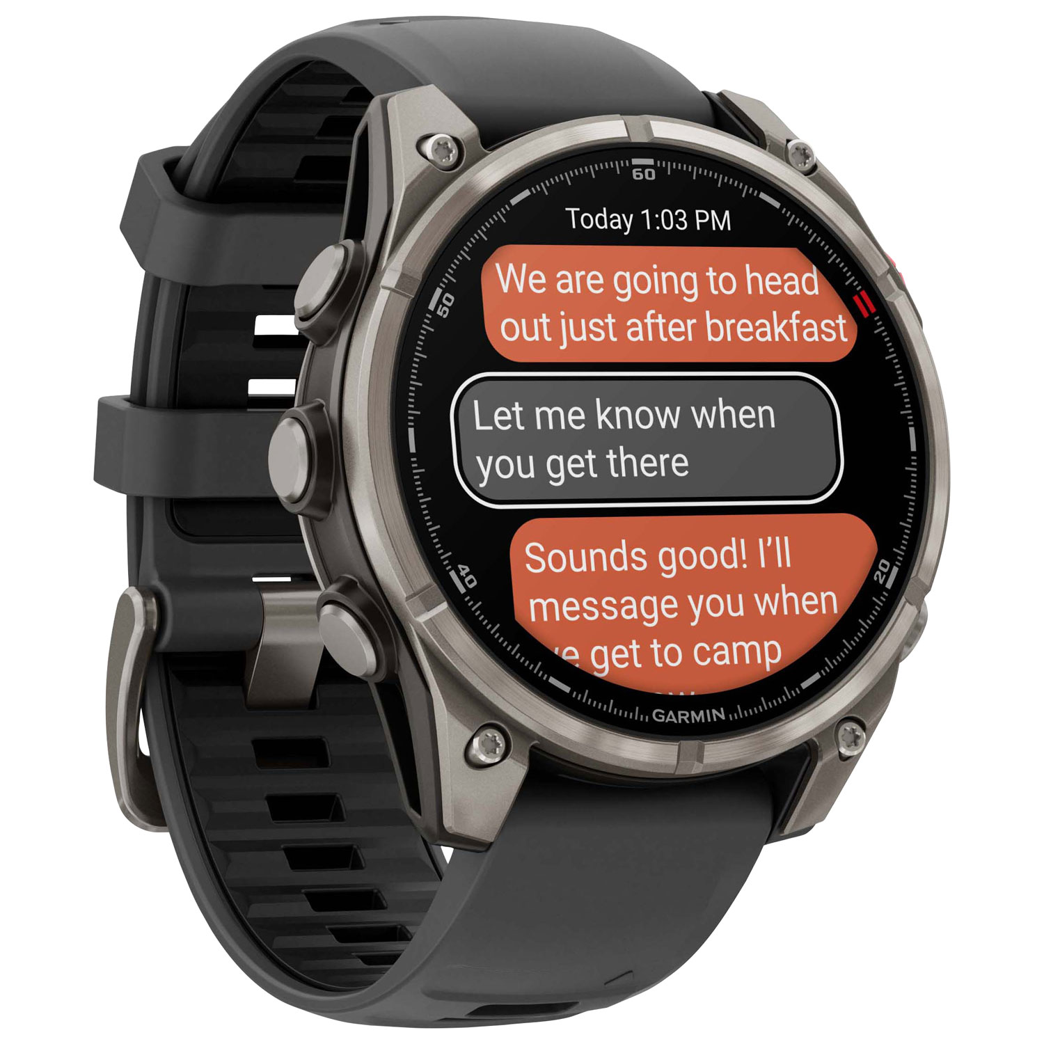 Garmin fēnix 8 Pro 47mm Sapphire AMOLED LTE + GPS Multisport Smartwatch - Titanium/Graphite/Black