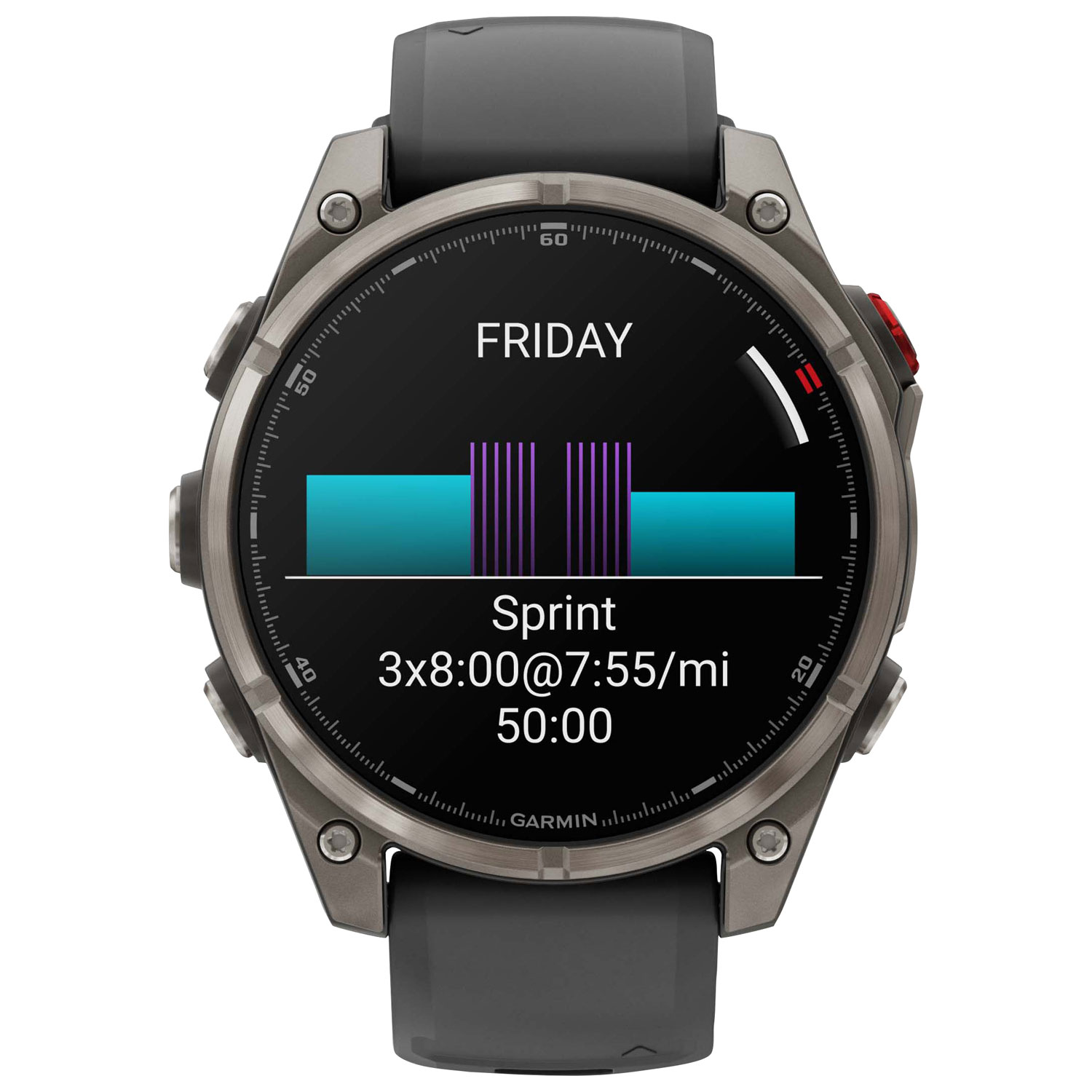 Garmin fēnix 8 Pro 47mm Sapphire AMOLED LTE + GPS Multisport Smartwatch - Titanium/Graphite/Black
